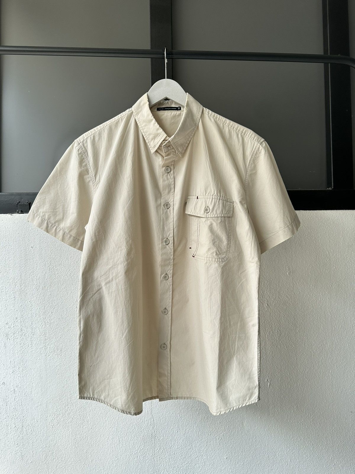 image of Marithe Francois Girbaud 1990S Marithe Francois Girboud Le Jean Shirt in Beige, Men's (Size Medium)