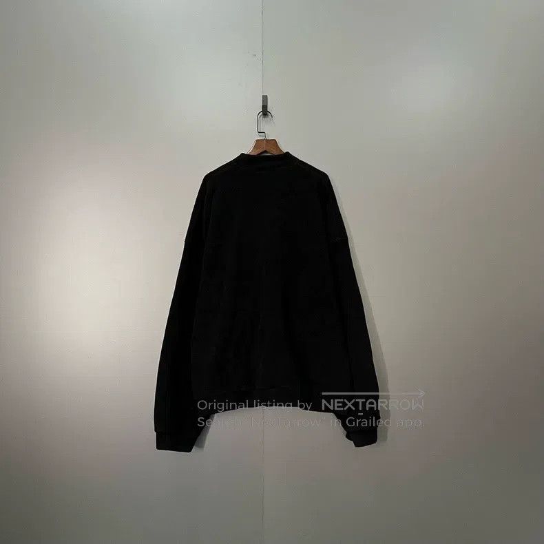 Balenciaga Balenciaga Black Chest Embroidered Logo Sweatshirt Size US M / EU 48-50 / 2 - 4 Thumbnail
