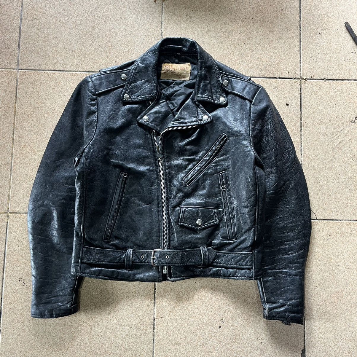 Excelled Vintage 60s 70s Excelled double riders leather jacket Size US L / EU 52-54 / 3 - 1 Thumbnail