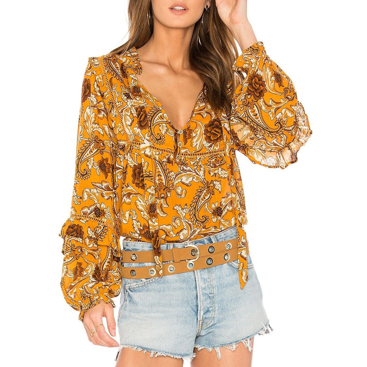 Spell Spell Etienne Blouse in Sienna Size S / US 4 / IT 40 - 2 Thumbnail