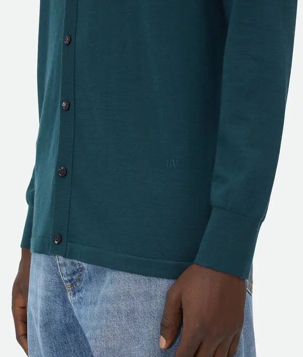 Bottega Veneta o1bcso1str0426 Light Fine Cashmere Shirt in Deep Blue Size US M / EU 48-50 / 2 - 4 Thumbnail