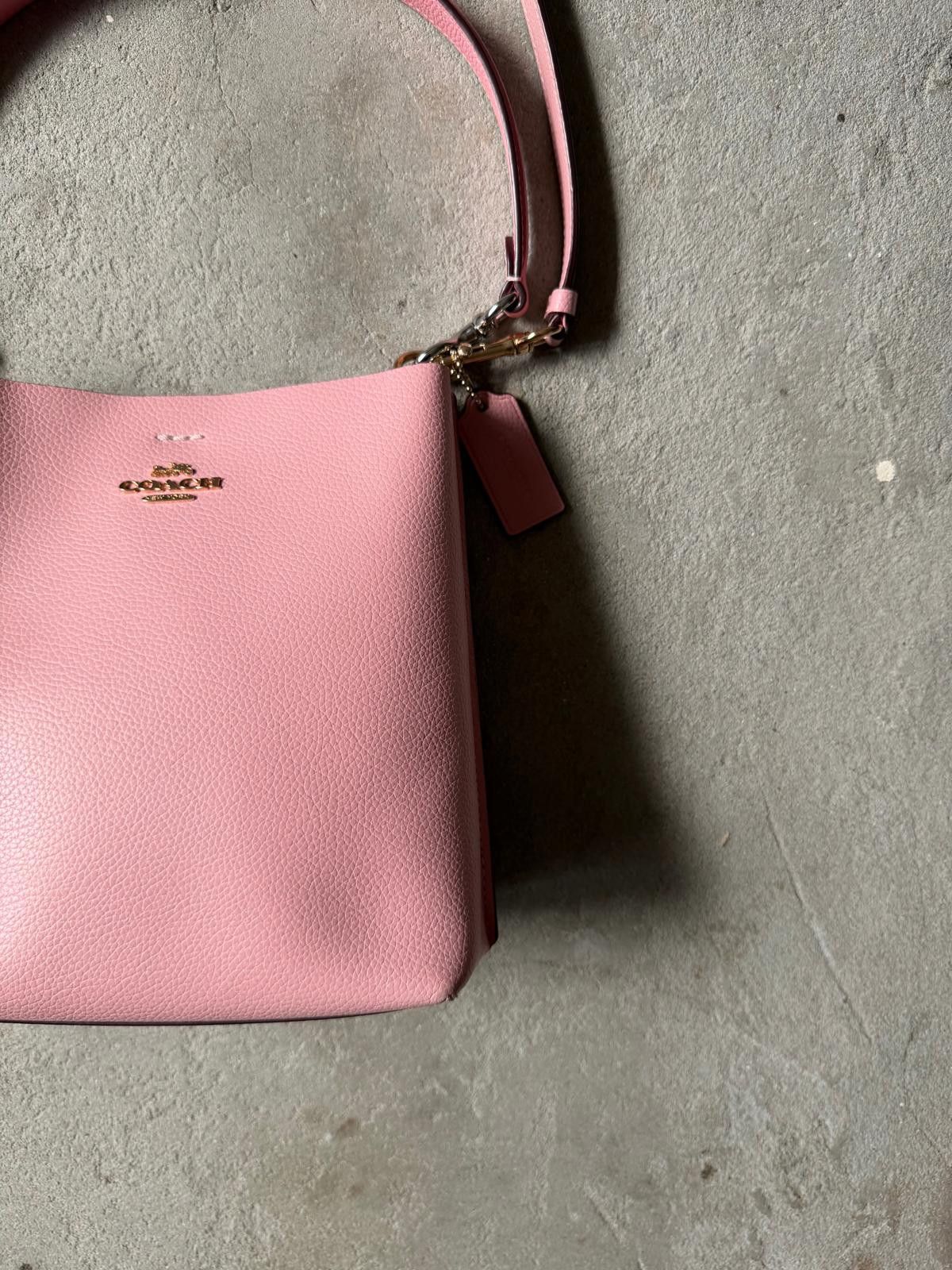 Coach Coach 2Way Leather Small Town Bucket Bag Bubblegum Size ONE SIZE - 4 Thumbnail
