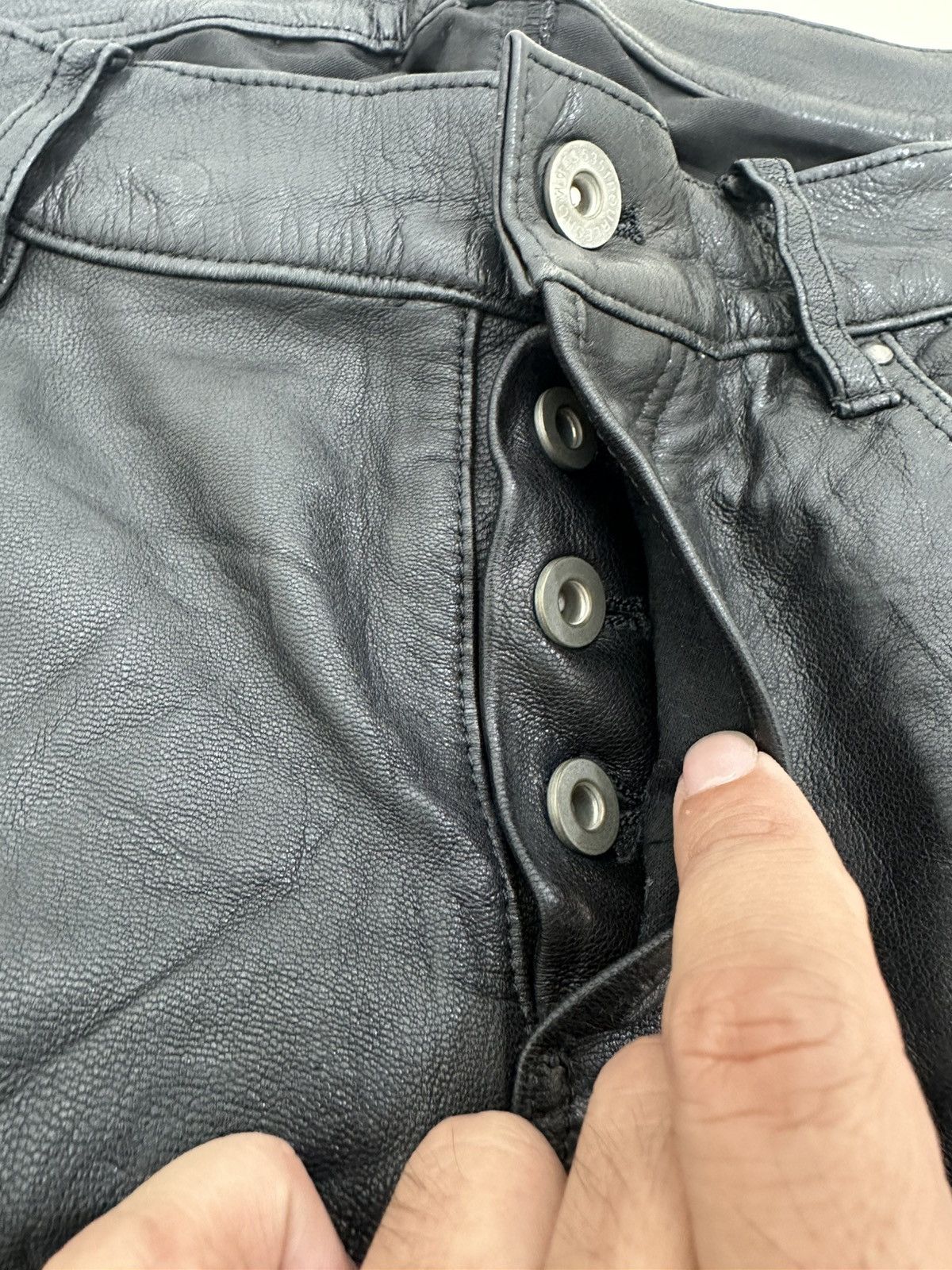 5351 POUR LES HOMMES × Genuine Leather × Tornado Mart 5351 Pour Les Homme Hybric Leather Pant Design Black Fashion Size US 31 - 10 Thumbnail
