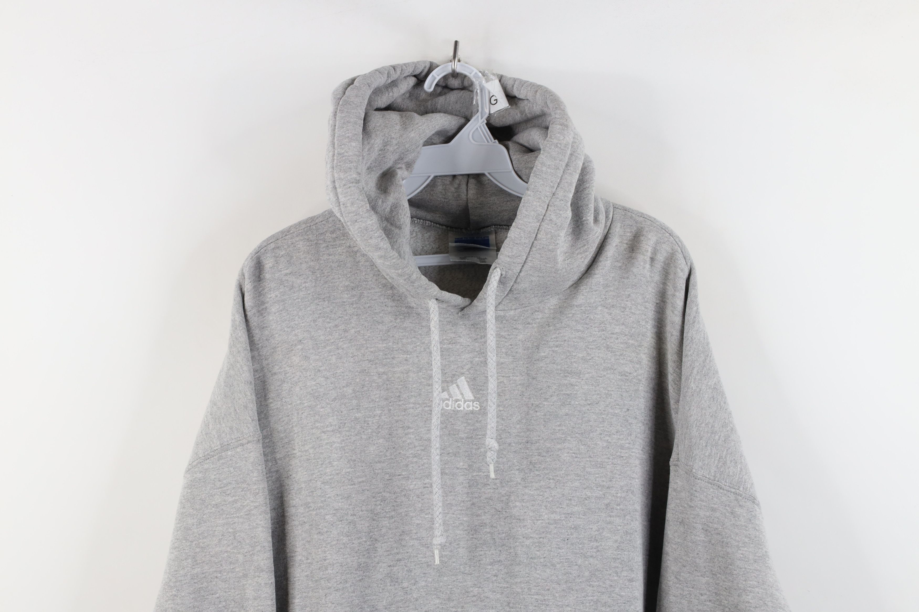 Adidas Vintage 90s Y2K Adidas Logo Heavyweight Hoodie Gray USA Size US XXL / EU 58 / 5 - 2 Thumbnail