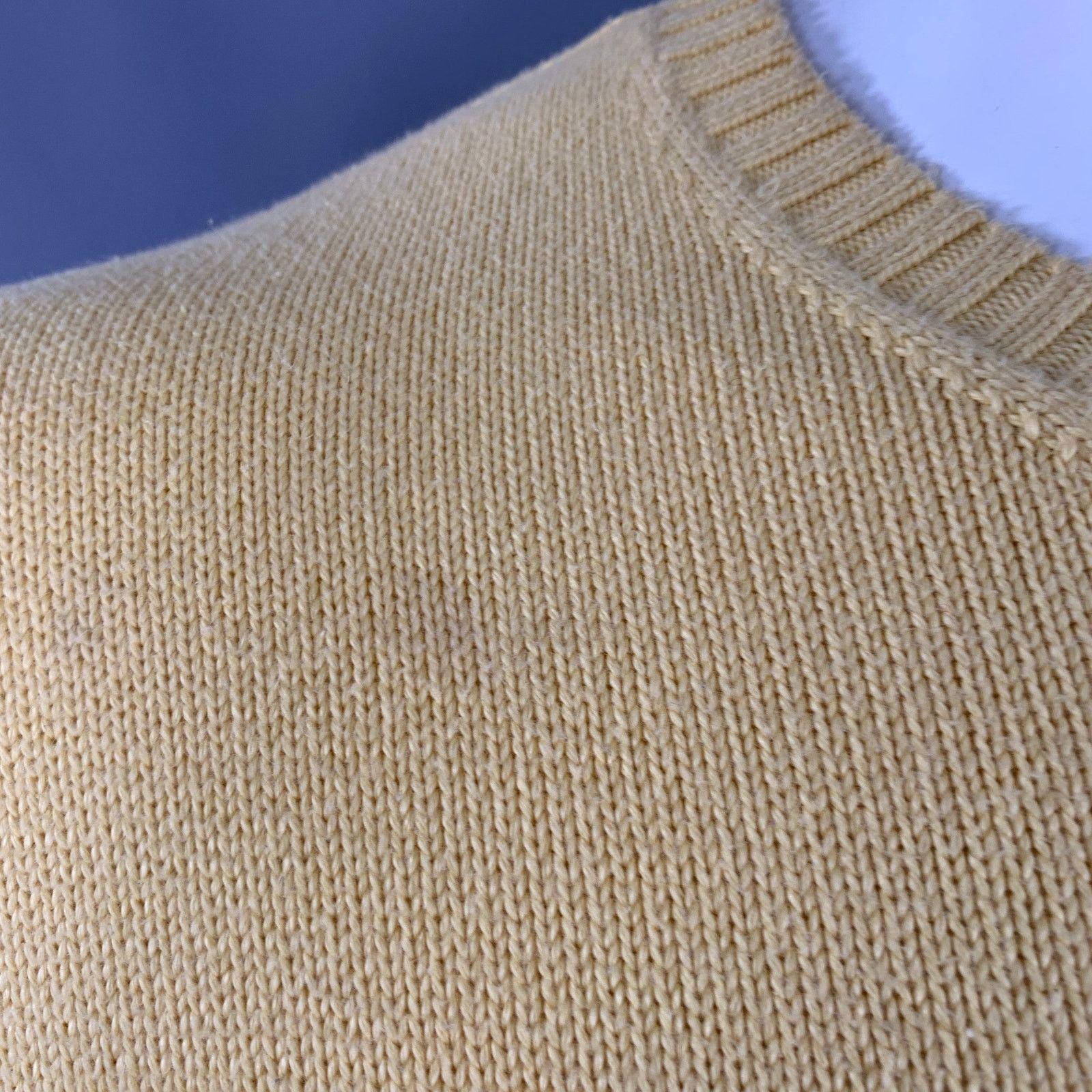 Polo Ralph Lauren Size XL Yellow Knit Cotton Crew Neck Pullover Size US XL / EU 56 / 4 - 4 Thumbnail