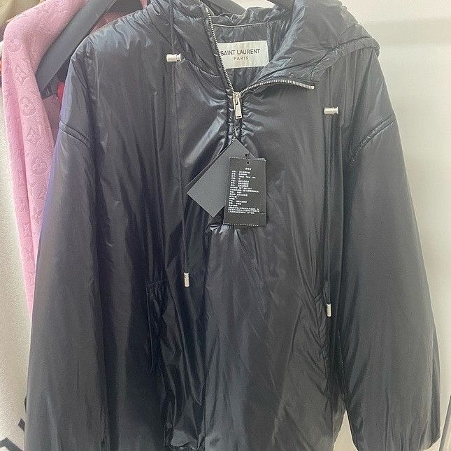 Saint Laurent Paris Saint Laurent Back Logo Nylon Hooded Jacket Size 46 Size US S / EU 44-46 / 1 - 1 Thumbnail
