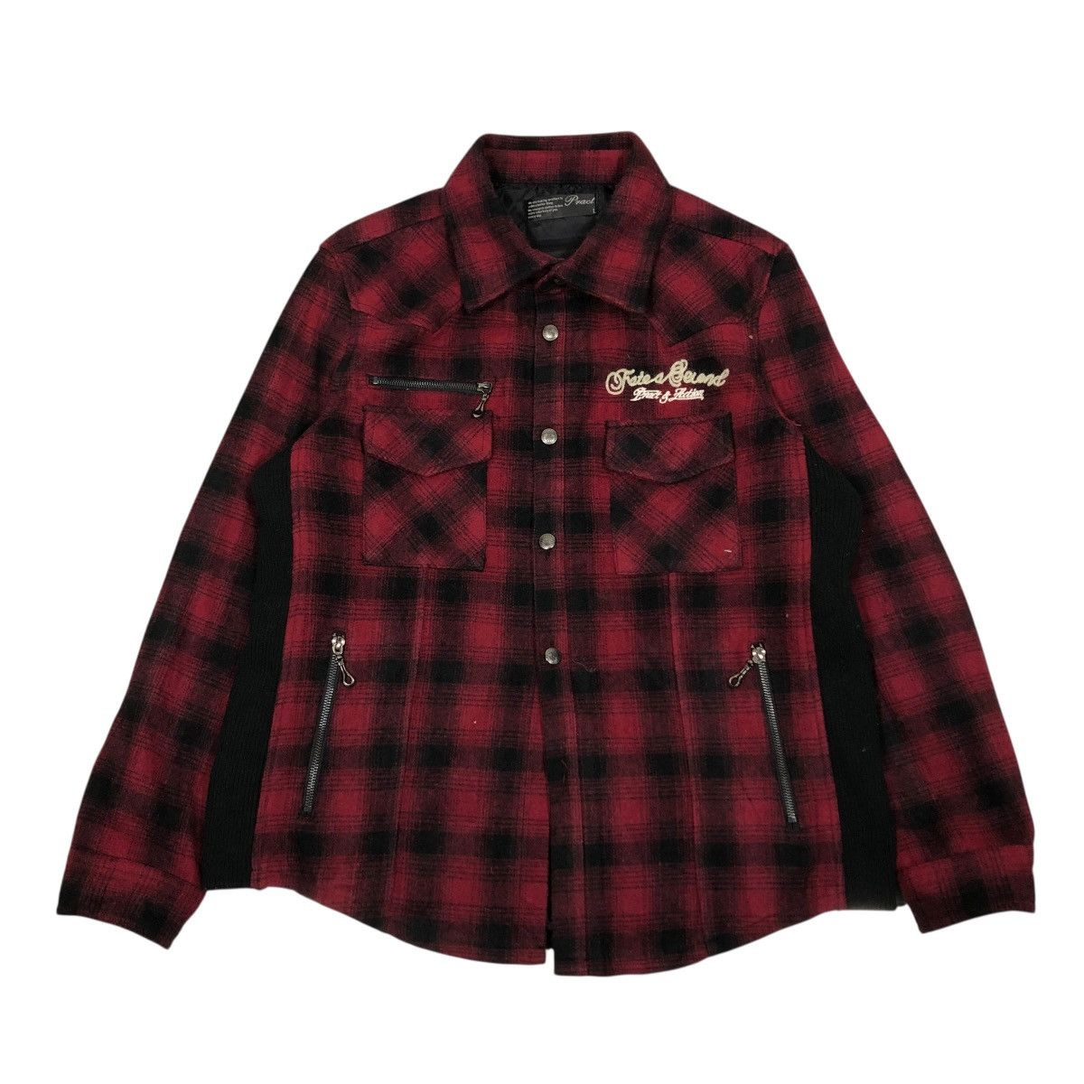 Hysteric Glamour 🔥VINTAGE BIKER JACKET PUNK DESIGN PRACT TARTAN CHECK Size US L / EU 52-54 / 3 - 1 Thumbnail