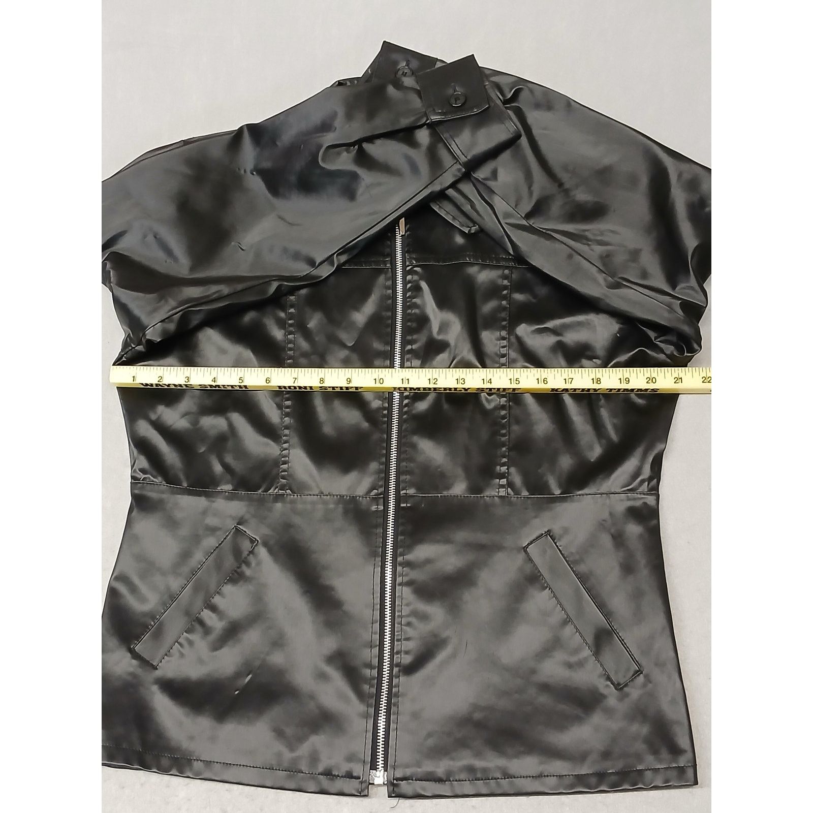 Other RAVE (Large) Women's 90's Black Faux Leather Zip Jacket Size L / US 10 / IT 46 - 5 Thumbnail