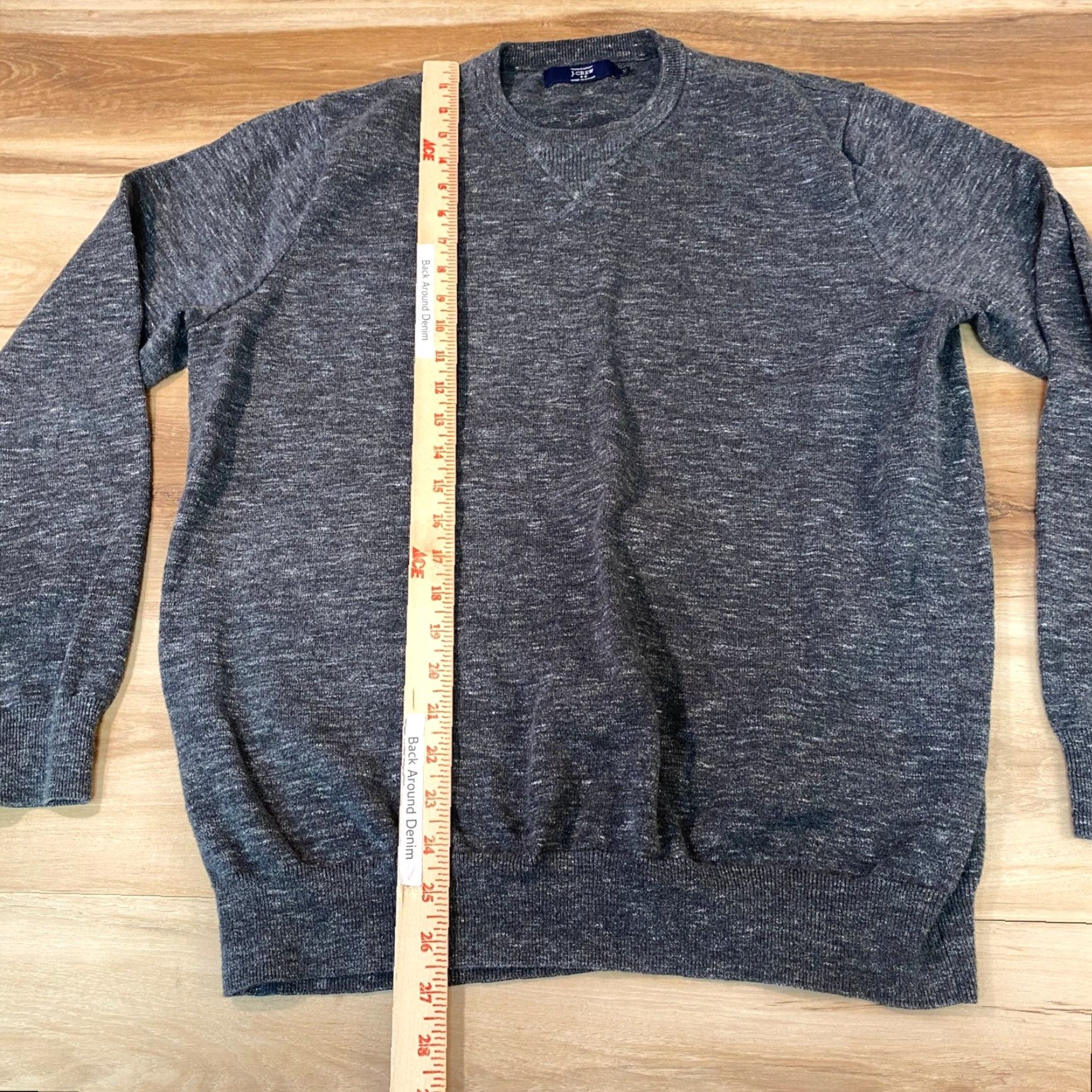 J.Crew J.Crew Mens Charcoal Grey Marled Cotton Crewneck Sweater XLT Tall Size US XL / EU 56 / 4 - 5 Thumbnail
