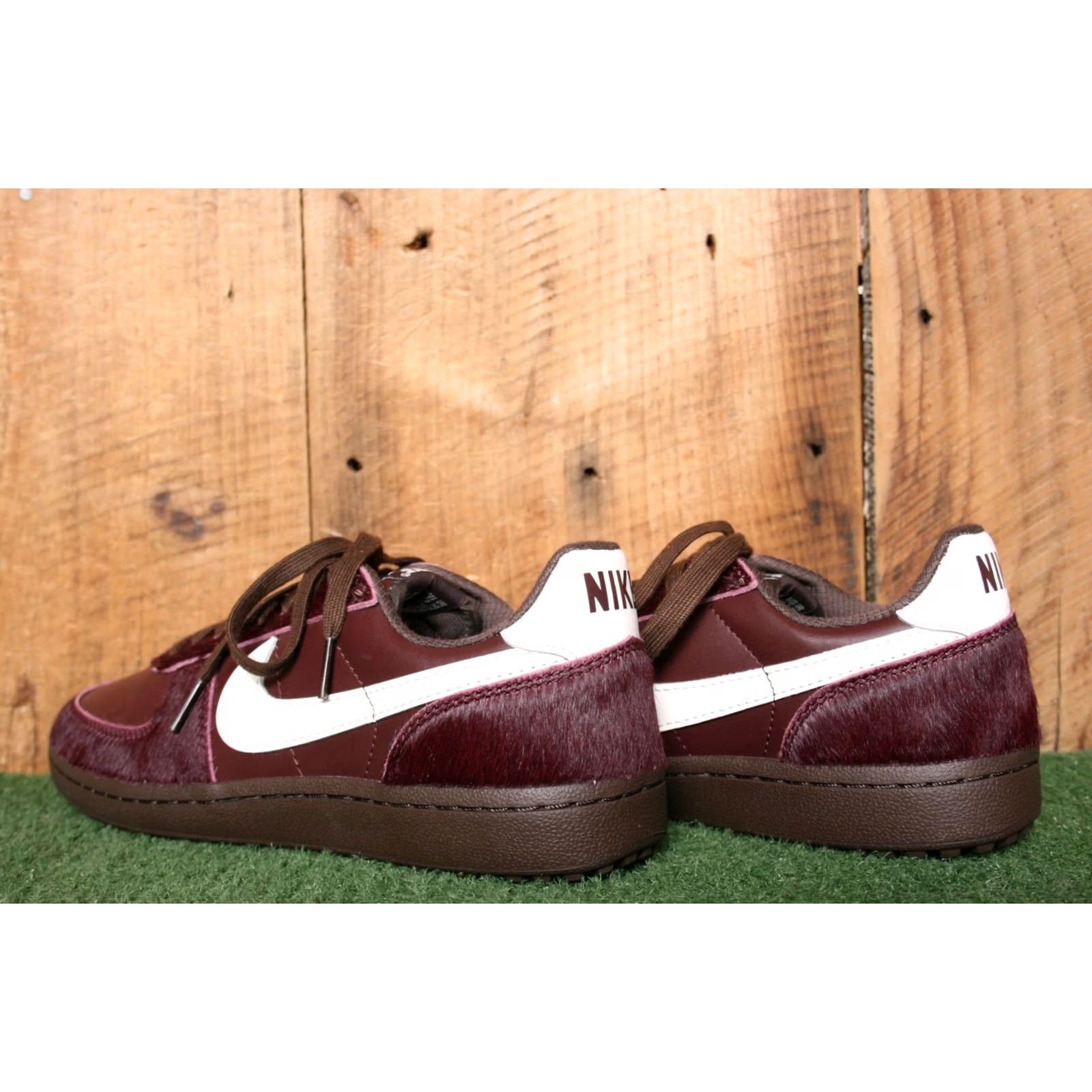 Nike VINTAGE NIKE Field General '82 Burgundy Crush Leather Pony Hair Sneaker Women Sz. 10 Size US 8 / IT 38 - 3 Thumbnail