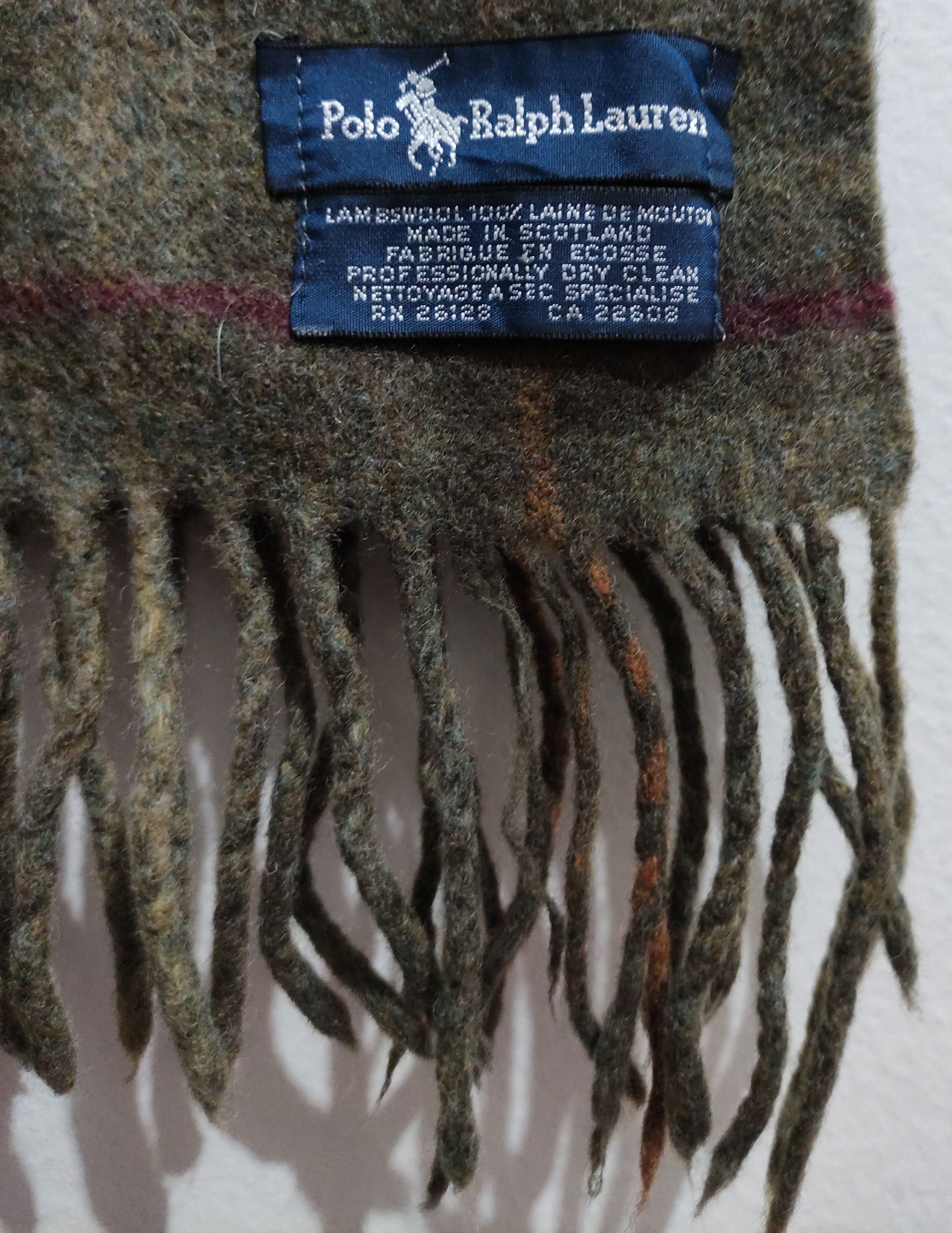 Polo Ralph Lauren × Vintage Polo Ralph Lauren Lambswool plaid scarf Size ONE SIZE - 5 Thumbnail
