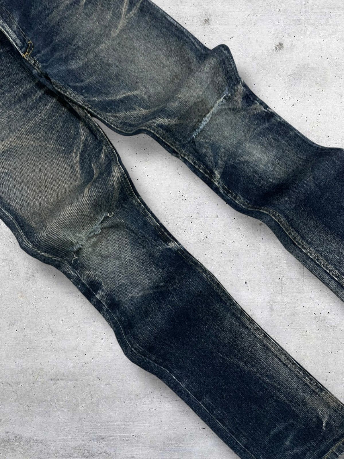 Michel Klein VINTAGE MICHEL KLEIN 90S JAPAN DESIGNER RUGGED RIPPED DENIM Size US 32 / EU 48 - 6 Thumbnail