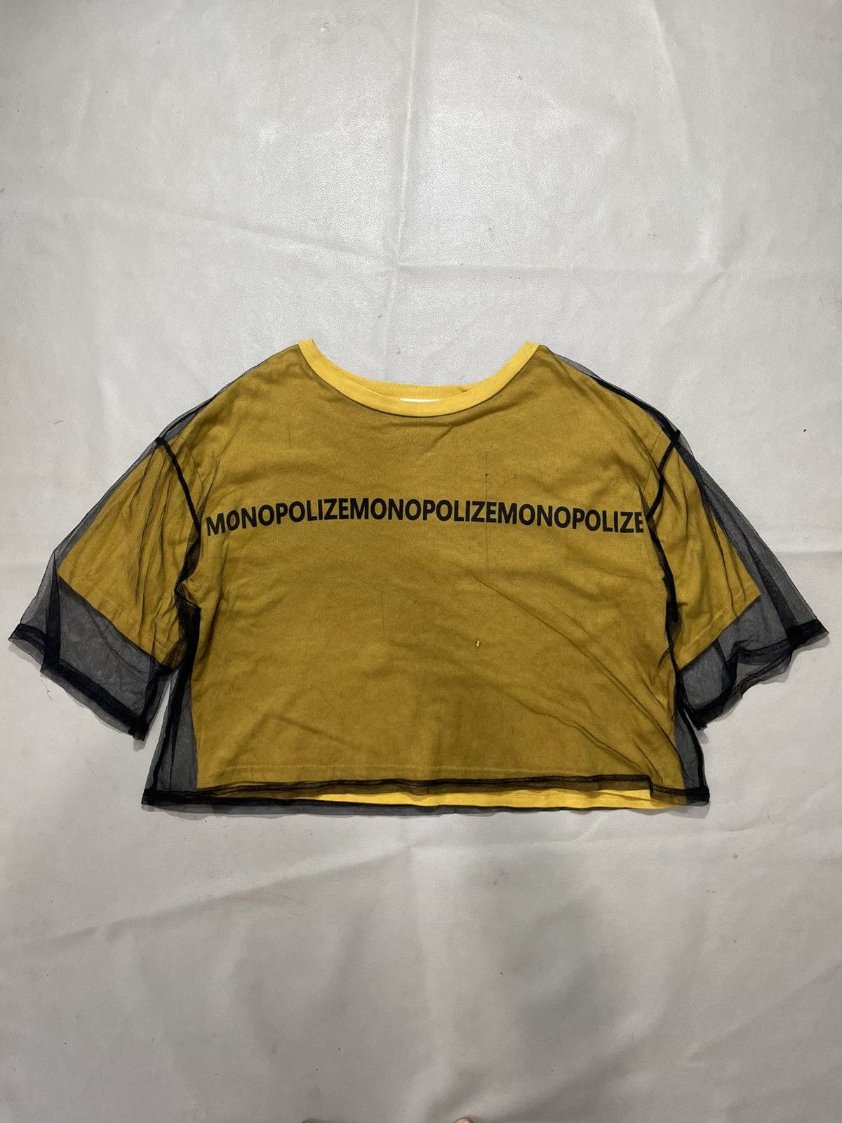 Hysteric Glamour Mono Polize Double Layer Transparent Boxy cropped Shirt Size US M / EU 48-50 / 2 - 1 Thumbnail