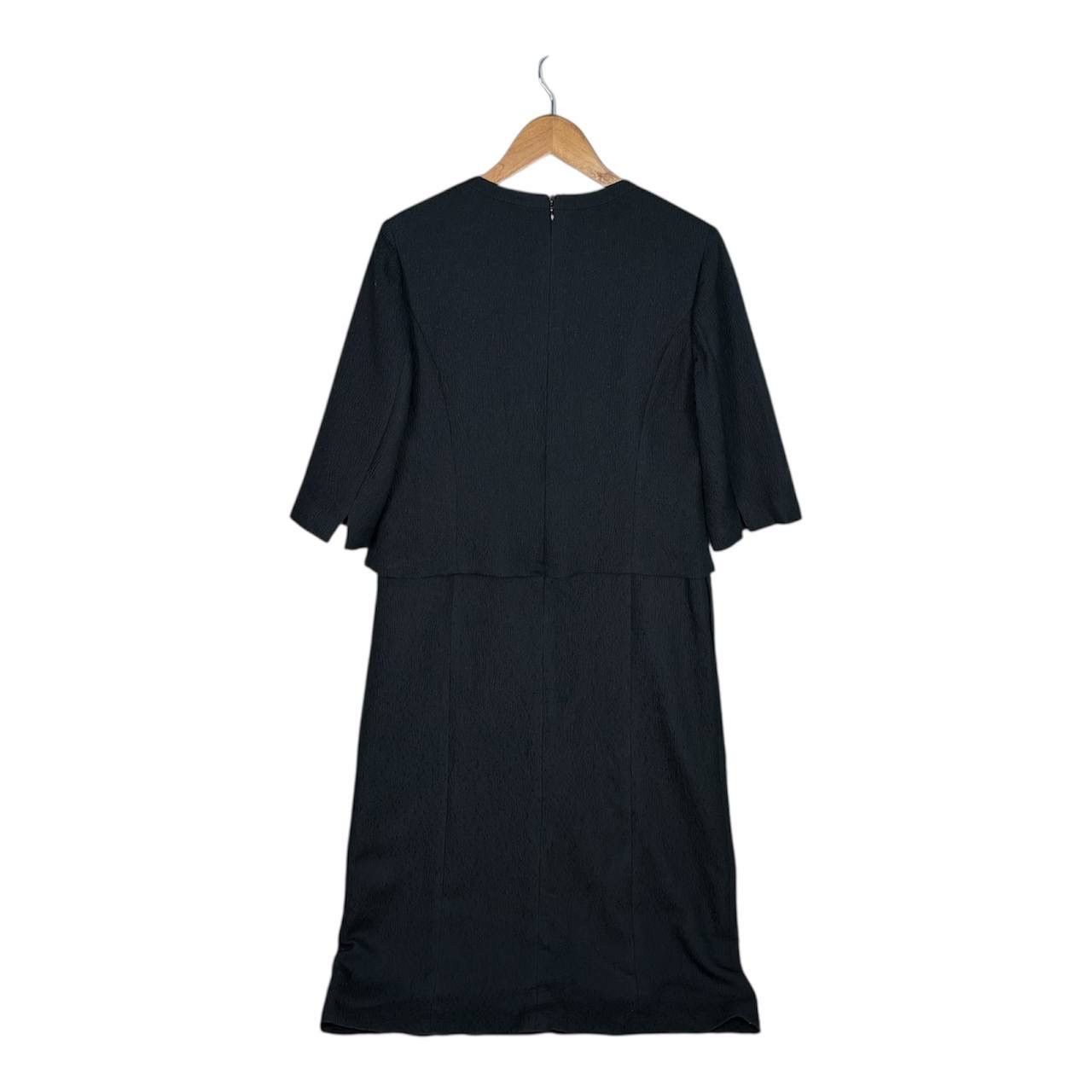 Chloe Chloe Formal Black Suit Set Jacket & Dress Crepe Knit Size M / US 6-8 / IT 42-44 - 8 Thumbnail
