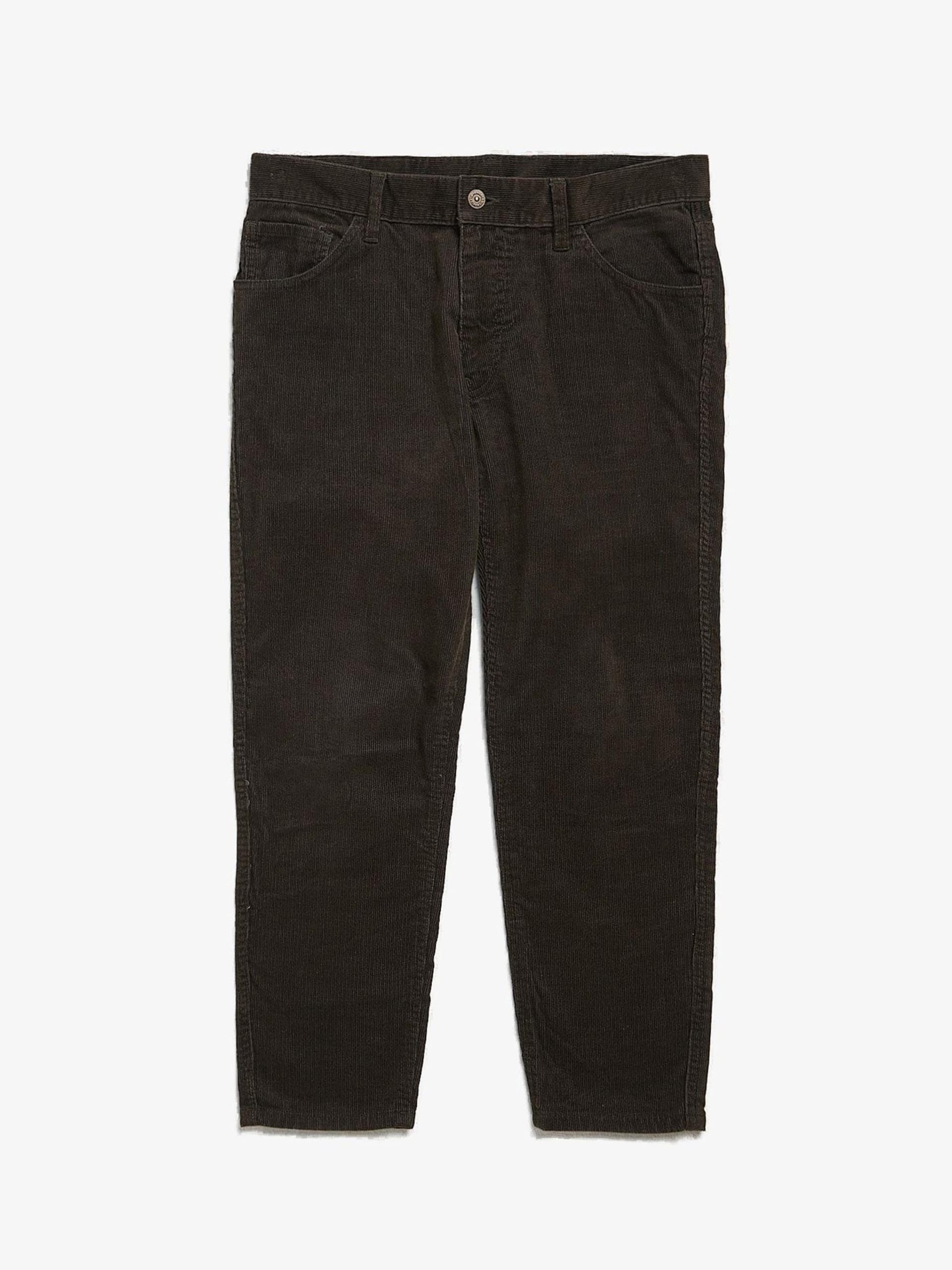 Image of Visvim Brown Gray Velour Cotton Blend Pants, Men's (Size 36)