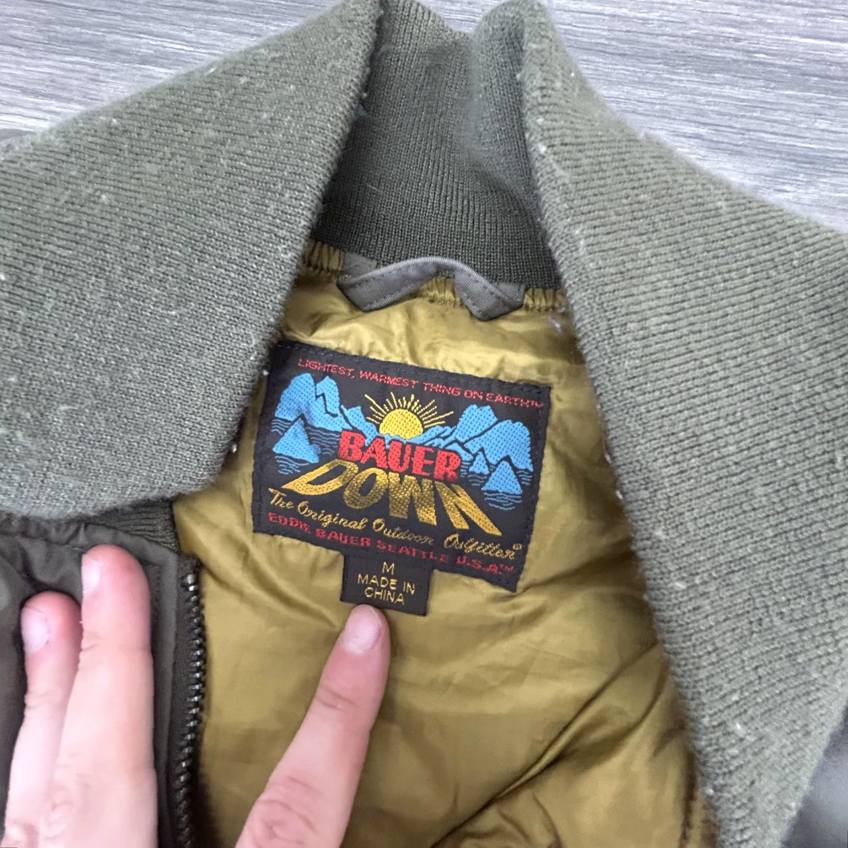 Eddie Bauer VINTAGE Eddie Bauer Jacket Womens M Goose Down Quilted Zip Insulated Lined Pockets Full Zip All Seasons mid-Length Green Size M / US 6-8 / IT 42-44 - 2 Thumbnail
