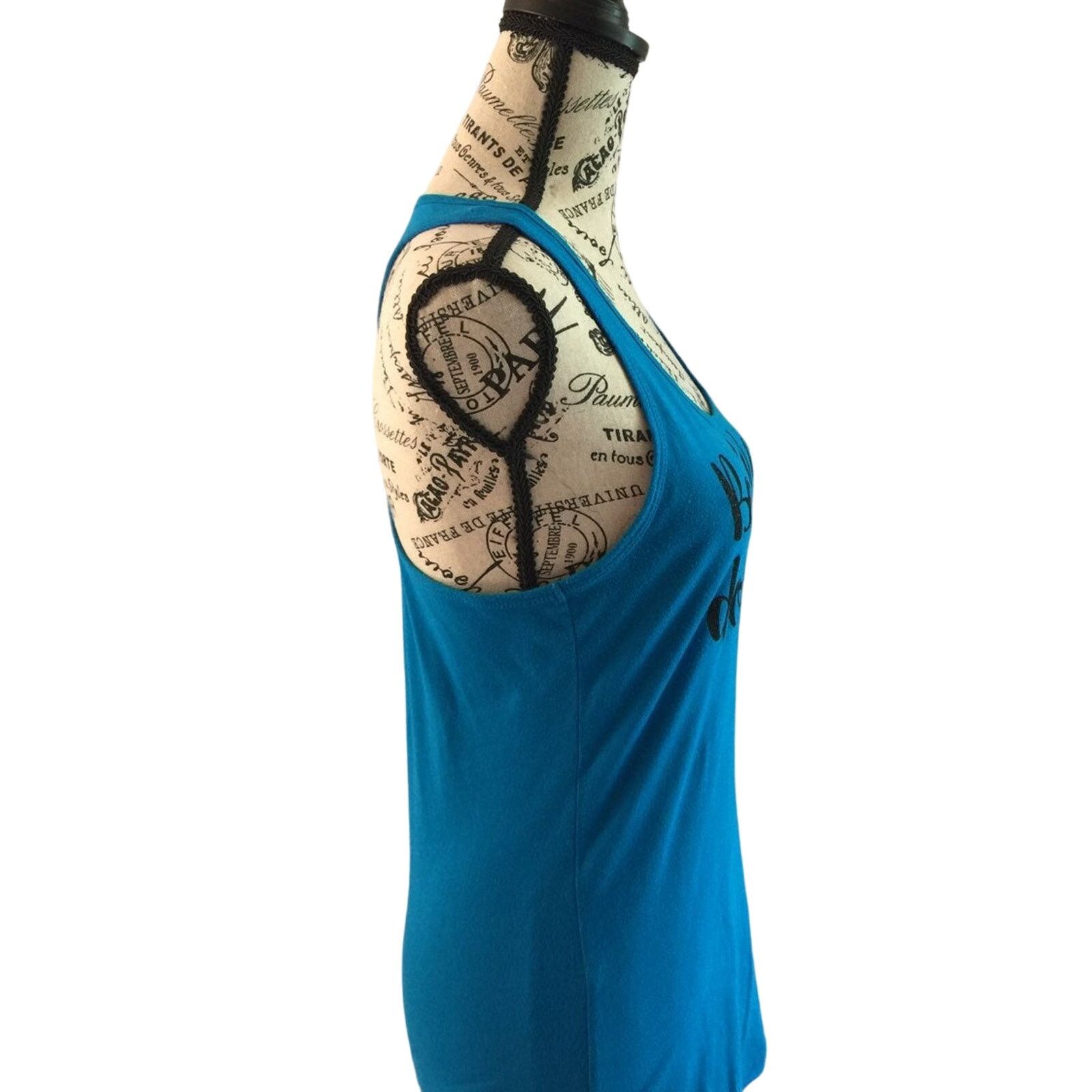 Next Level Apparel Next Level Women's Medium Ideal Tank Top Racerback Blue Size M / US 6-8 / IT 42-44 - 6 Thumbnail