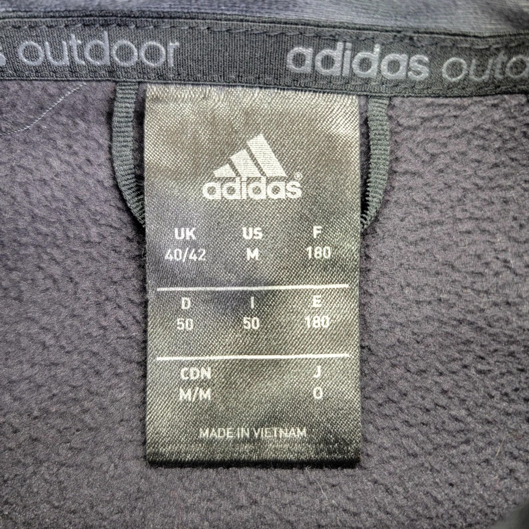 Adidas Adidas Jacket Mens Medium Gray Fleece Full Zip Outdoor Hiking Warm Layer Casual Size US M / EU 48-50 / 2 - 5 Thumbnail