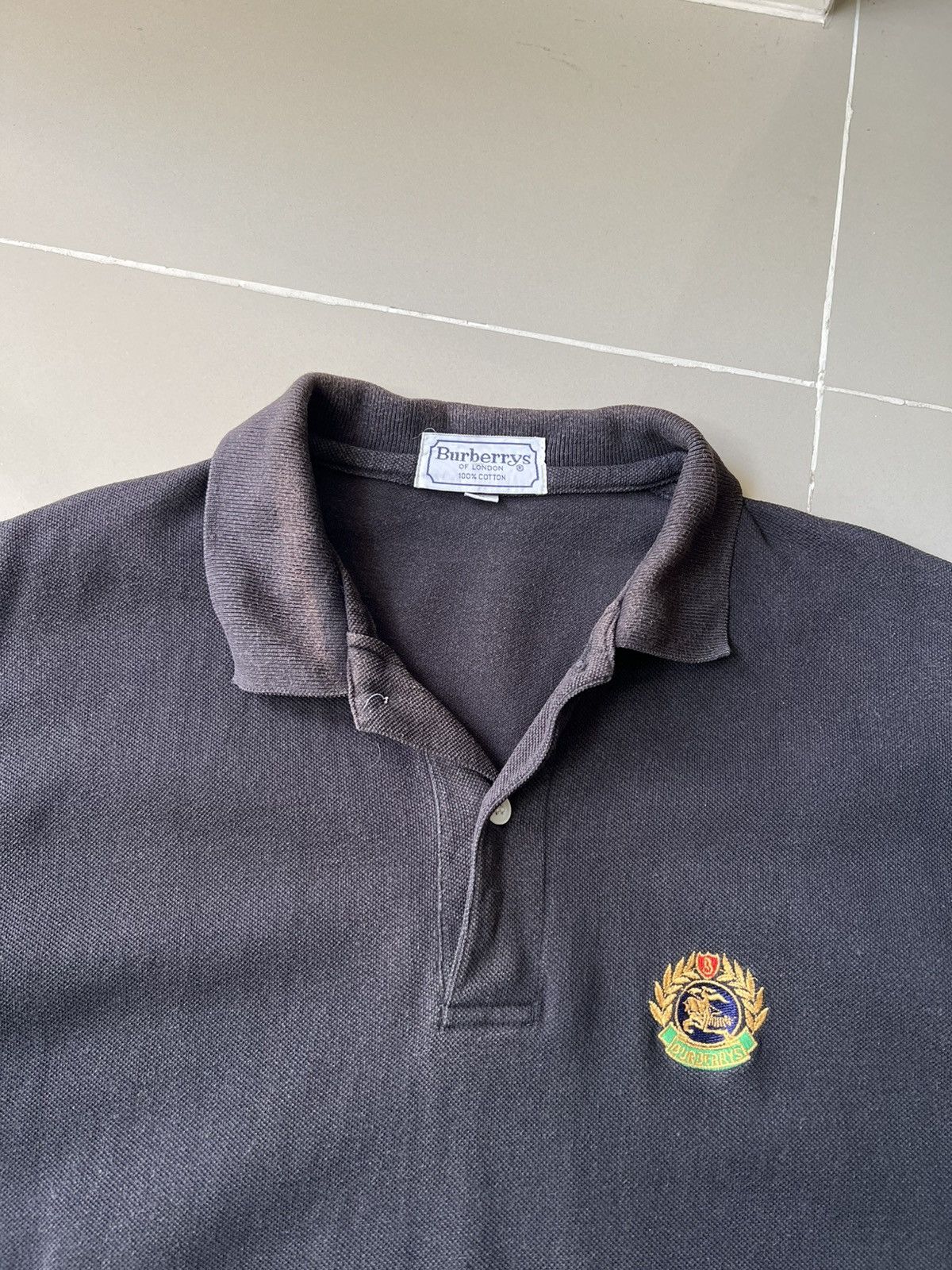Burberry Faded Vintage Burberry Polo Tees Size US M / EU 48-50 / 2 - 2 Thumbnail