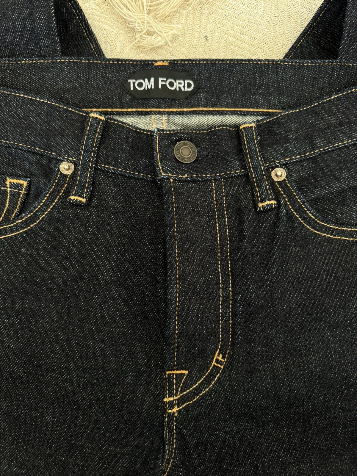 image of Tom Ford Indigo Rinse Stretch Slim Fit Denim in Blue, Men's (Size 30)