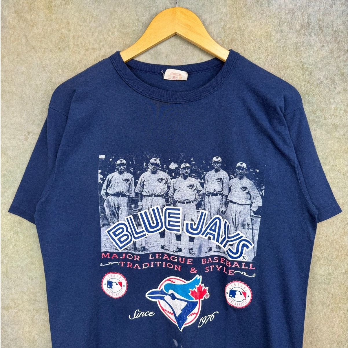 Vintage VTG 90s Toronto Blue Jays MLB T Shirt Sz L Blue White Size US L / EU 52-54 / 3 - 2 Thumbnail
