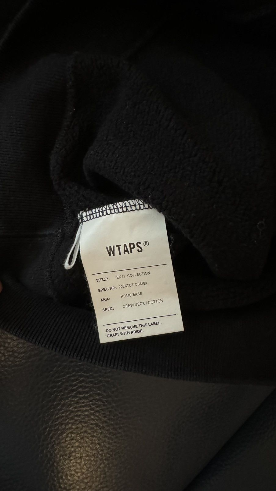Wtaps Wtaps crewneck black Size US S / EU 44-46 / 1 - 2 Thumbnail