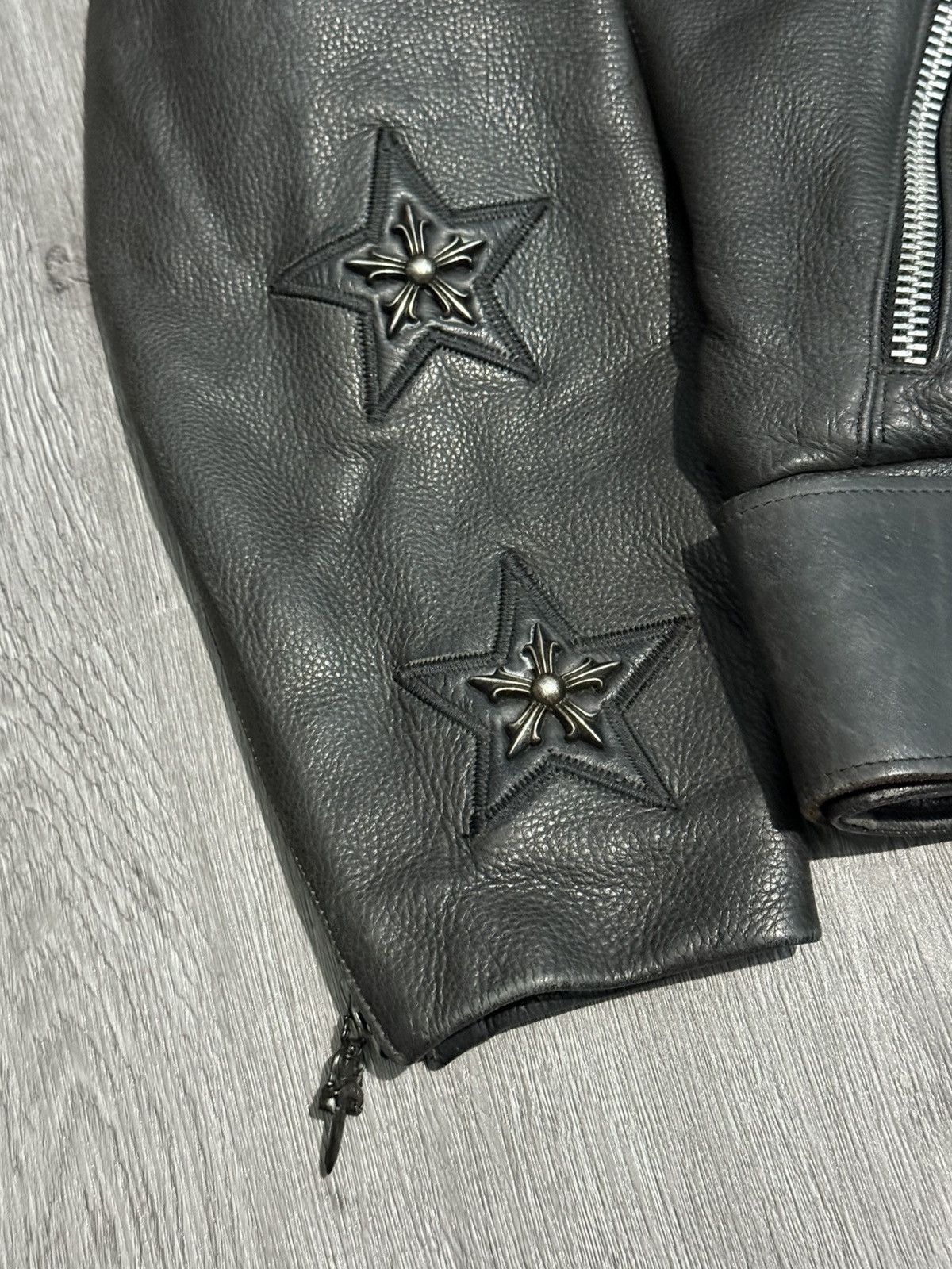 Chrome Hearts RARE 1 of 1 Vintage Chrome Hearts Leather Cross Star Jacket Size US M / EU 48-50 / 2 - 5 Thumbnail