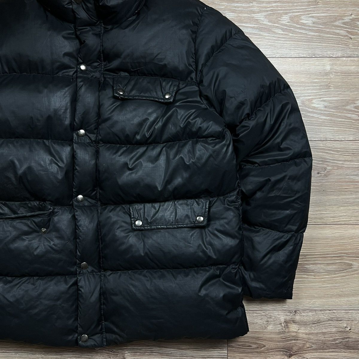 Nike 00s Nike Swoosh Vintage Drill Oversized Puffer Down Jacket Size US XL / EU 56 / 4 - 3 Thumbnail