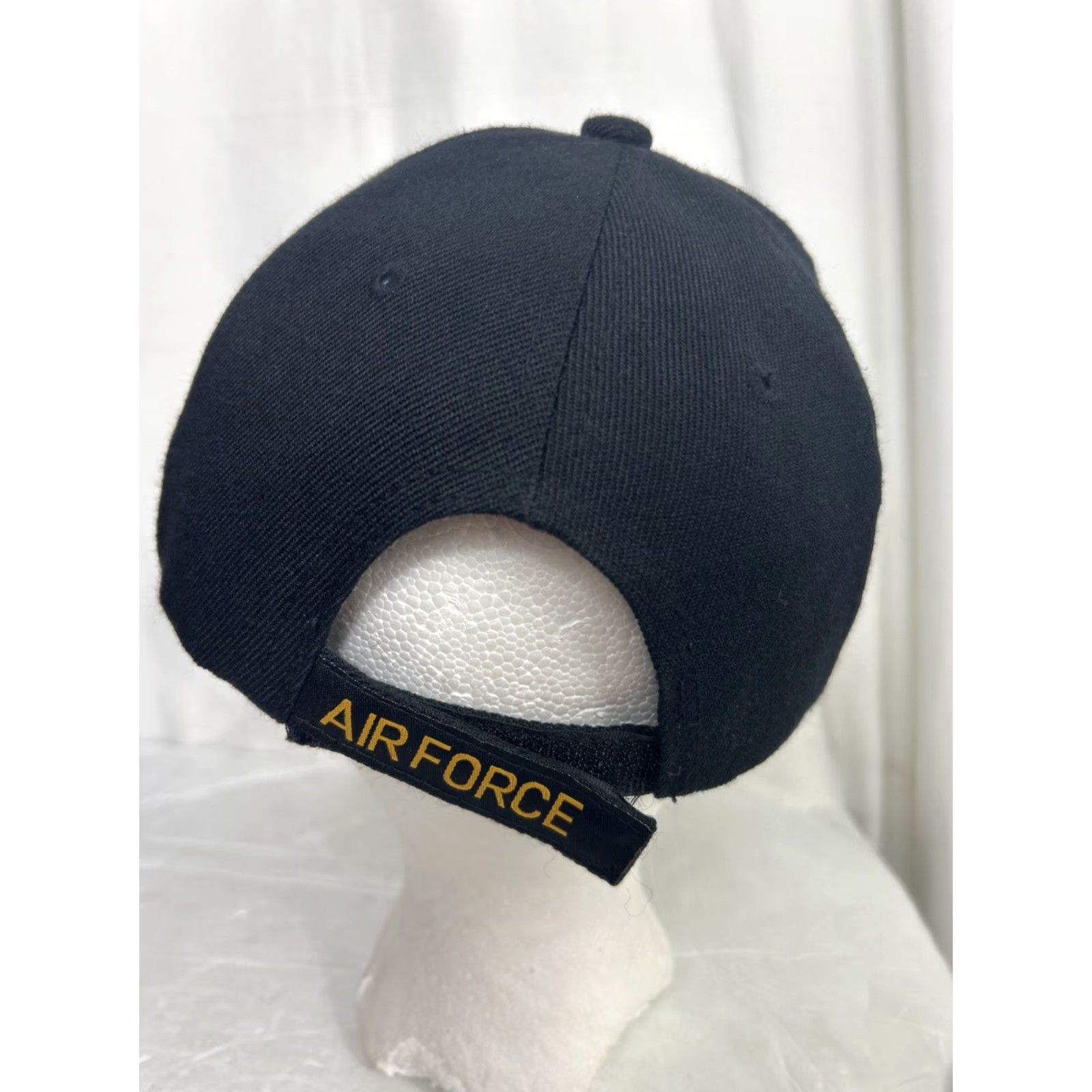 Vintage United States Air Force Baseball Hat Strap Back Hook Loop Black Embroidered Men One Size Ballcap Size ONE SIZE - 7 Thumbnail
