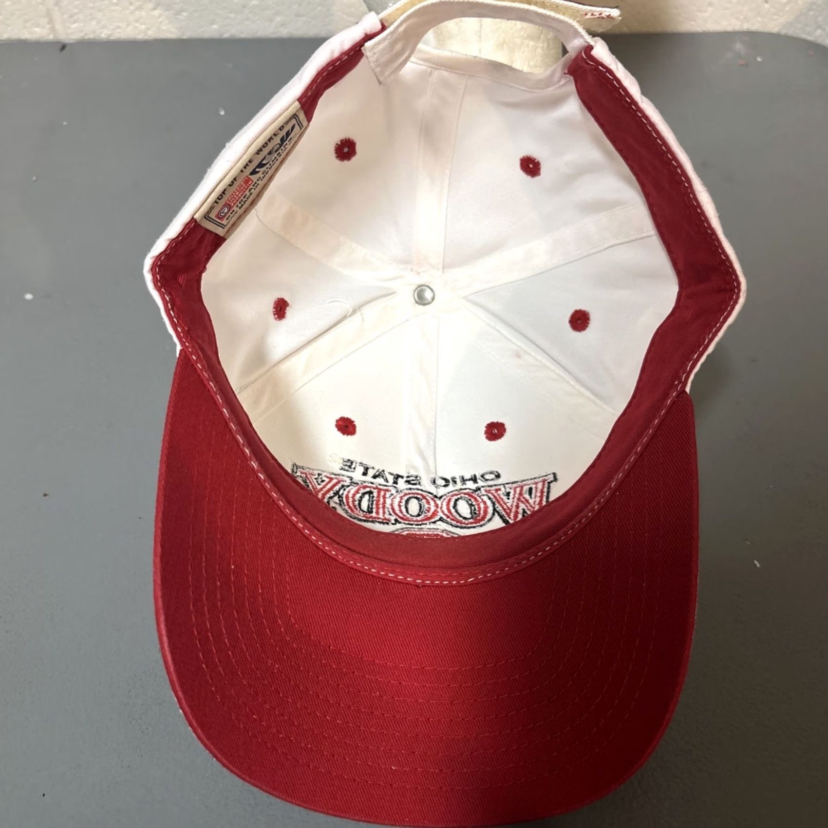 Top Of The World VINTAGE Ohio State University Woody Adjustable Top Of The World Baseball Style Hat Hat Men One Size White Baseball Cap Men Size US M / EU 48-50 / 2 - 7 Thumbnail