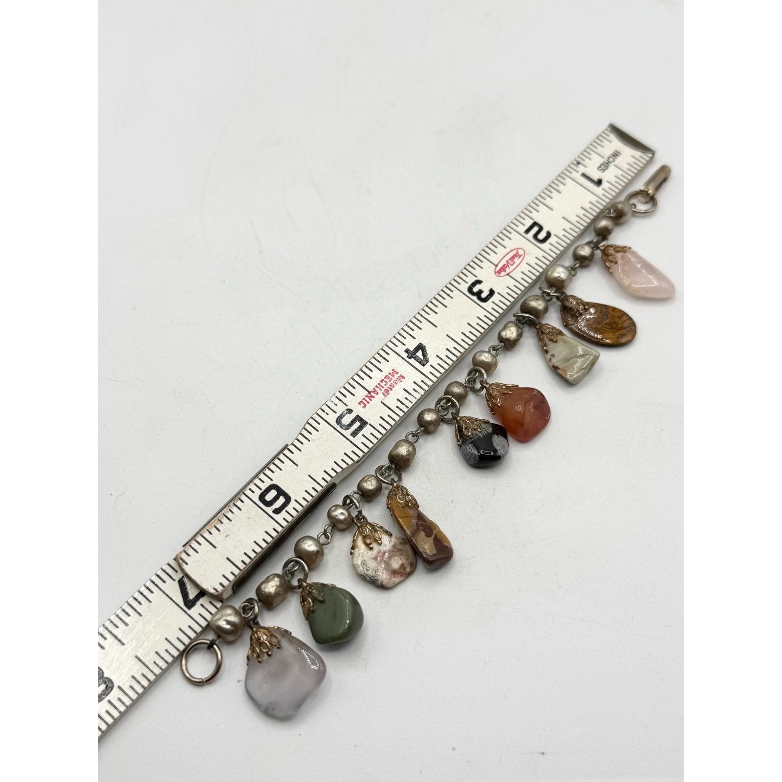 Vintage Vintage stone and pearl chain charm bracelet Size ONE SIZE - 5 Thumbnail