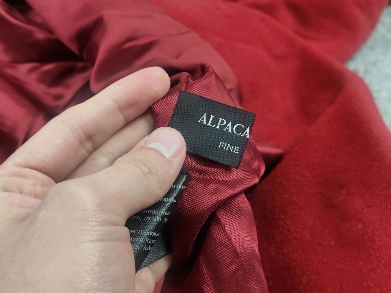 Cinzia Rocca Cinzia Rocca Due coat Red alpaca stand-up collar Jacket Size XL / US 12-14 / IT 48-50 - 19 Thumbnail