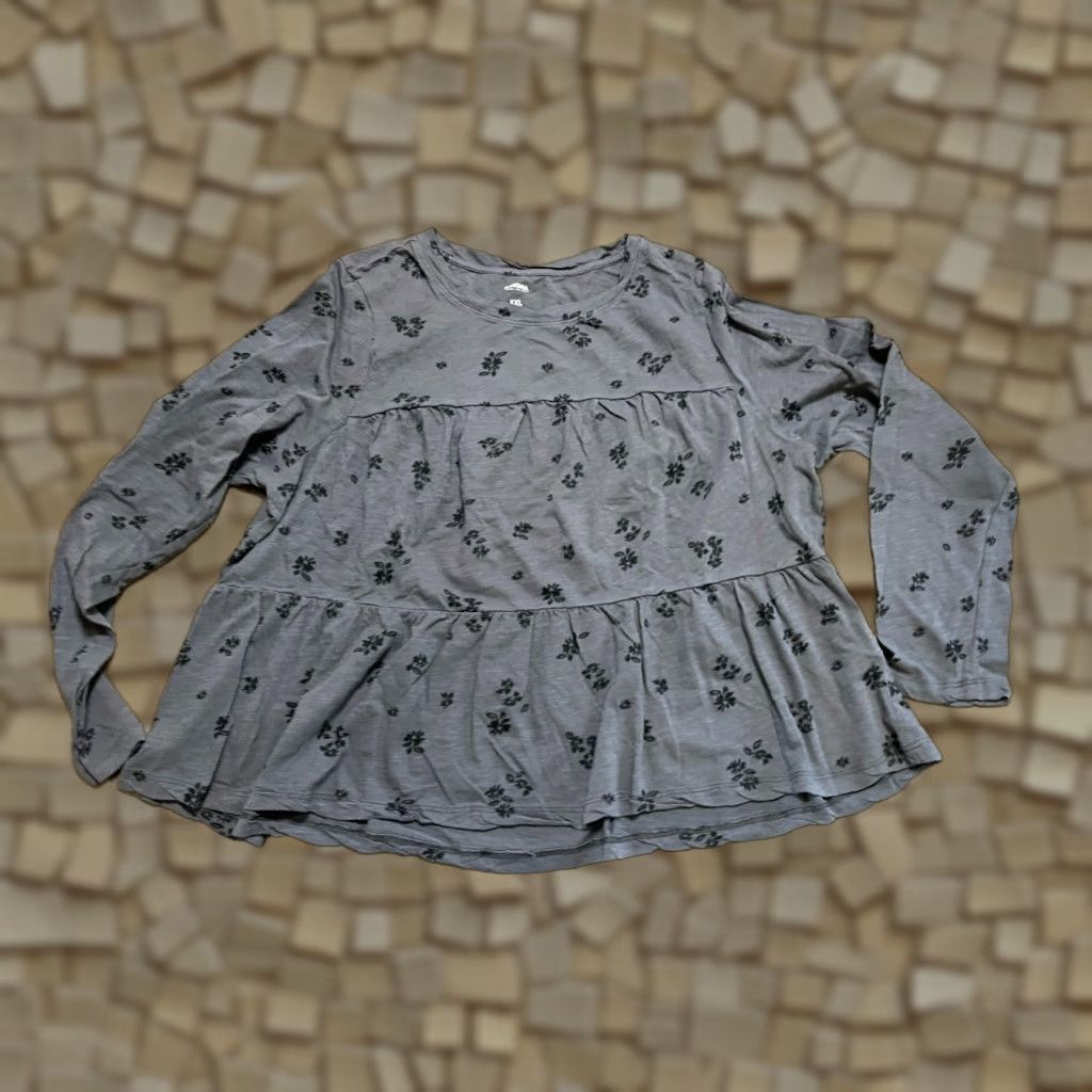 Vintage Sonoma Shirt Women's Size XXL Grey Black Floral Long Sleeve Shirt Size XXL / US 16-18 / IT 52-54 - 1 Thumbnail
