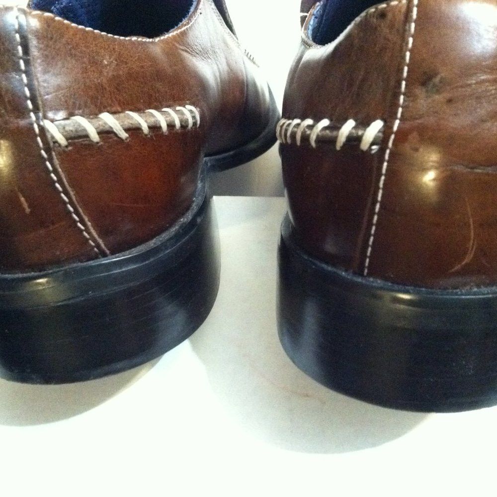 Robert Wayne ROBERT WAYNE MENS LEATHER SLIP-ON DRESS SHOES SIZE: 8.5D Size US 8.5 / EU 41-42 - 6 Thumbnail
