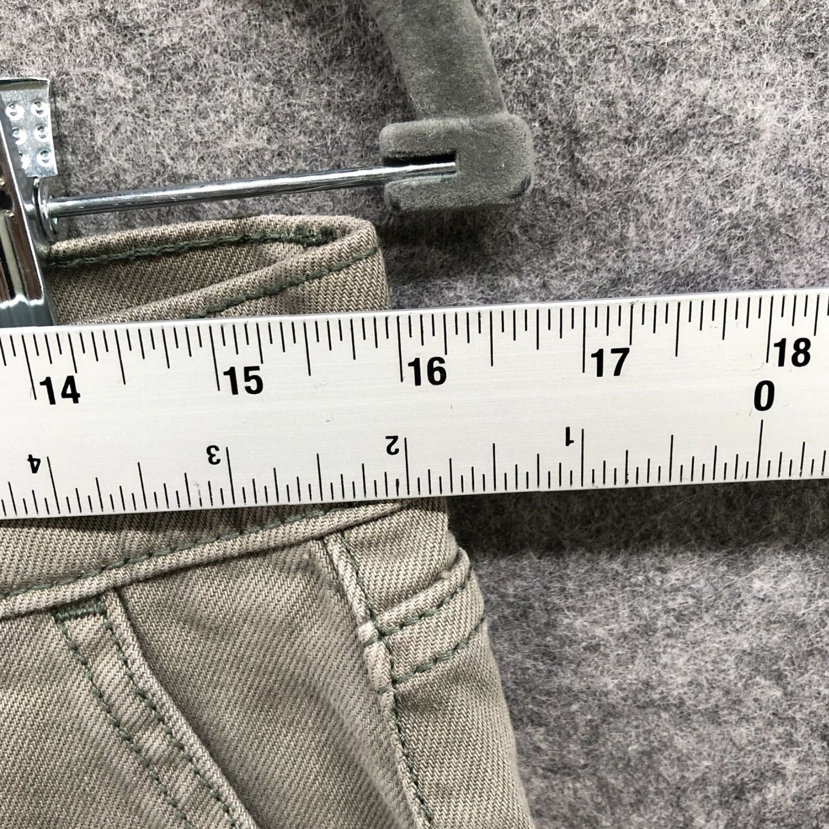 Old Navy Old Navy Sky Hi Straight Jeans Womens 10P Army Green Cropped High Rise Petite 5-Pocket Denim Cotton Blend Jeans Womens Size 32" / US 10 / IT 46 - 7 Thumbnail