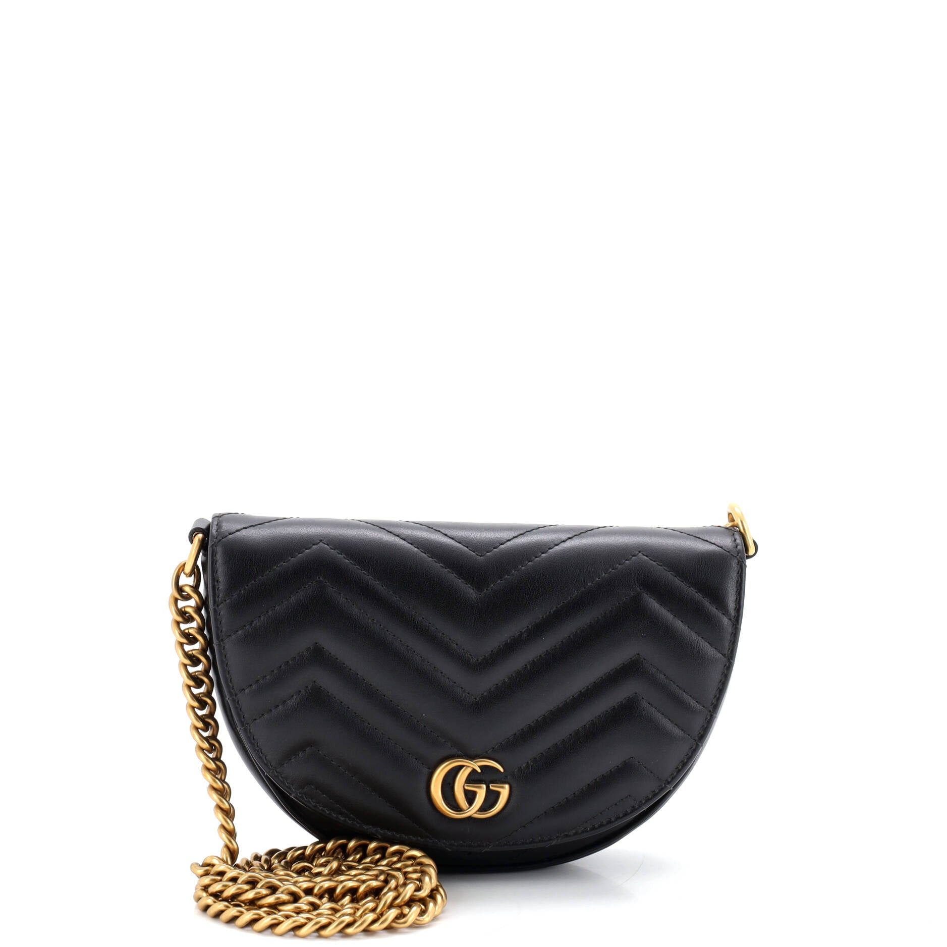 Gucci GG Marmont Half Moon Flap Crossbody Bag Size ONE SIZE - 1 Thumbnail