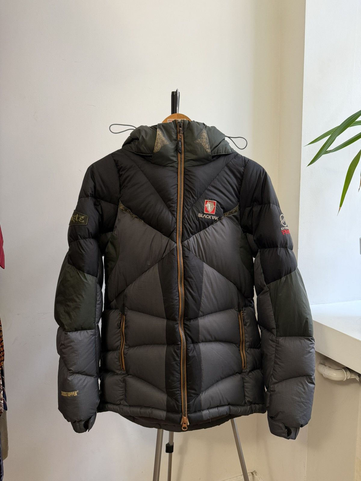 BLACKYAK Blackyak Black Grey Puffer Down Jacket Size S / US 4 / IT 40 - 1 Thumbnail