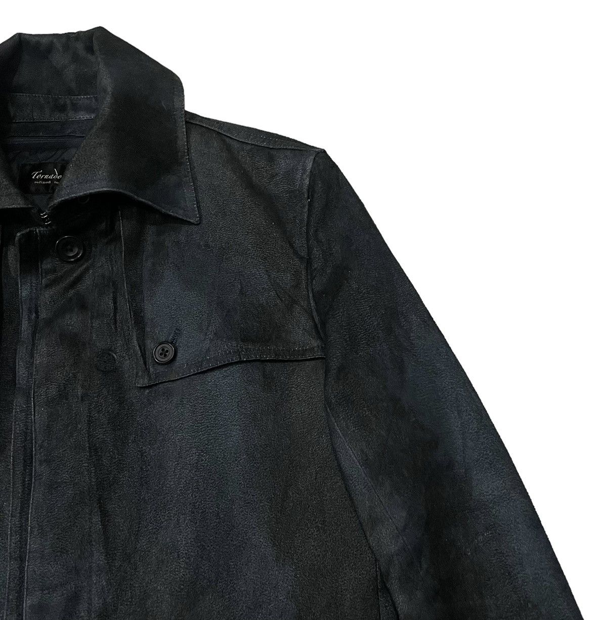 Tornado Mart Vintage Tornado Mart Japan Suede Waxed Long Jacket Size US M / EU 48-50 / 2 - 2 Thumbnail