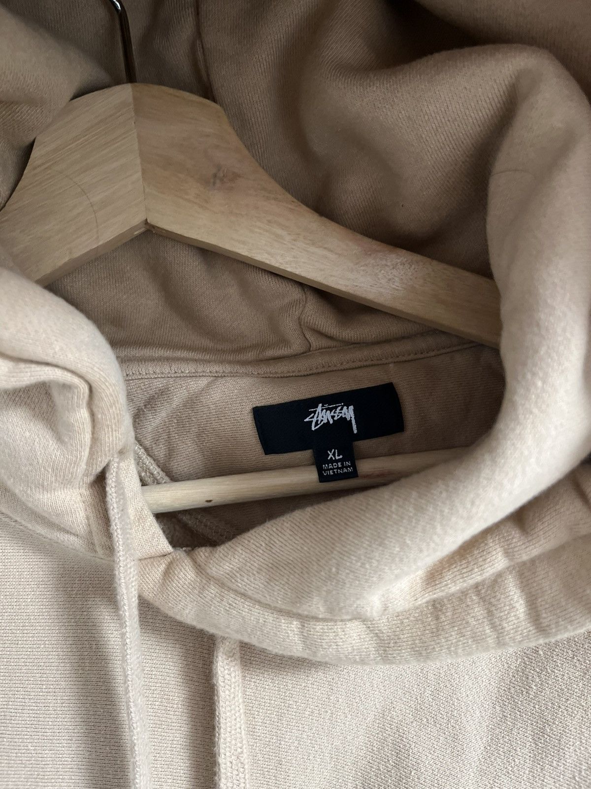 Stussy Stussy Hood Embroidered Hoodie 'Beige' size Xl mens rare Size US XL / EU 56 / 4 - 3 Thumbnail
