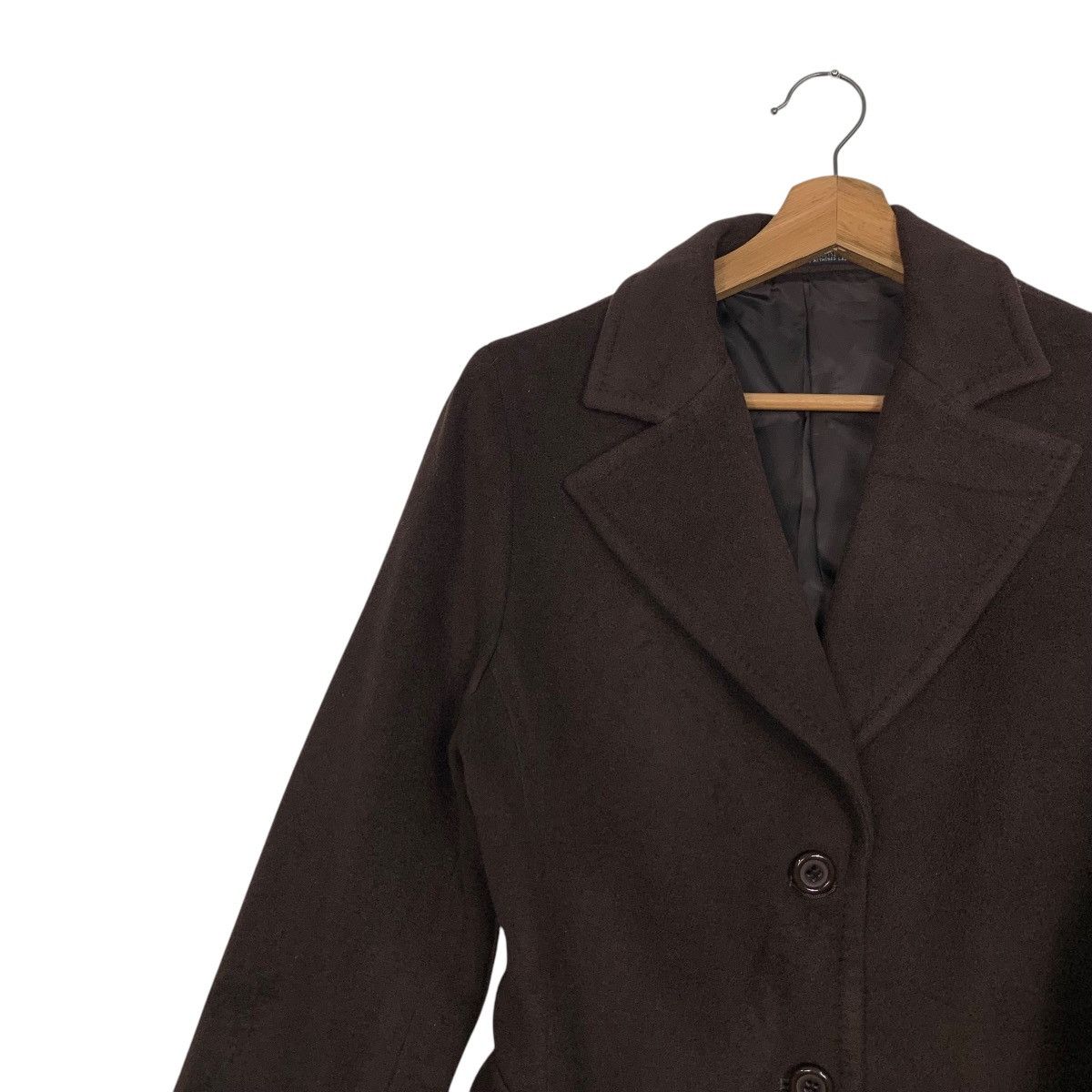 Japanese Brand INED Brown Wool Cashmere Overcoat / Jacket #2696-C121 Size M / US 6-8 / IT 42-44 - 7 Thumbnail