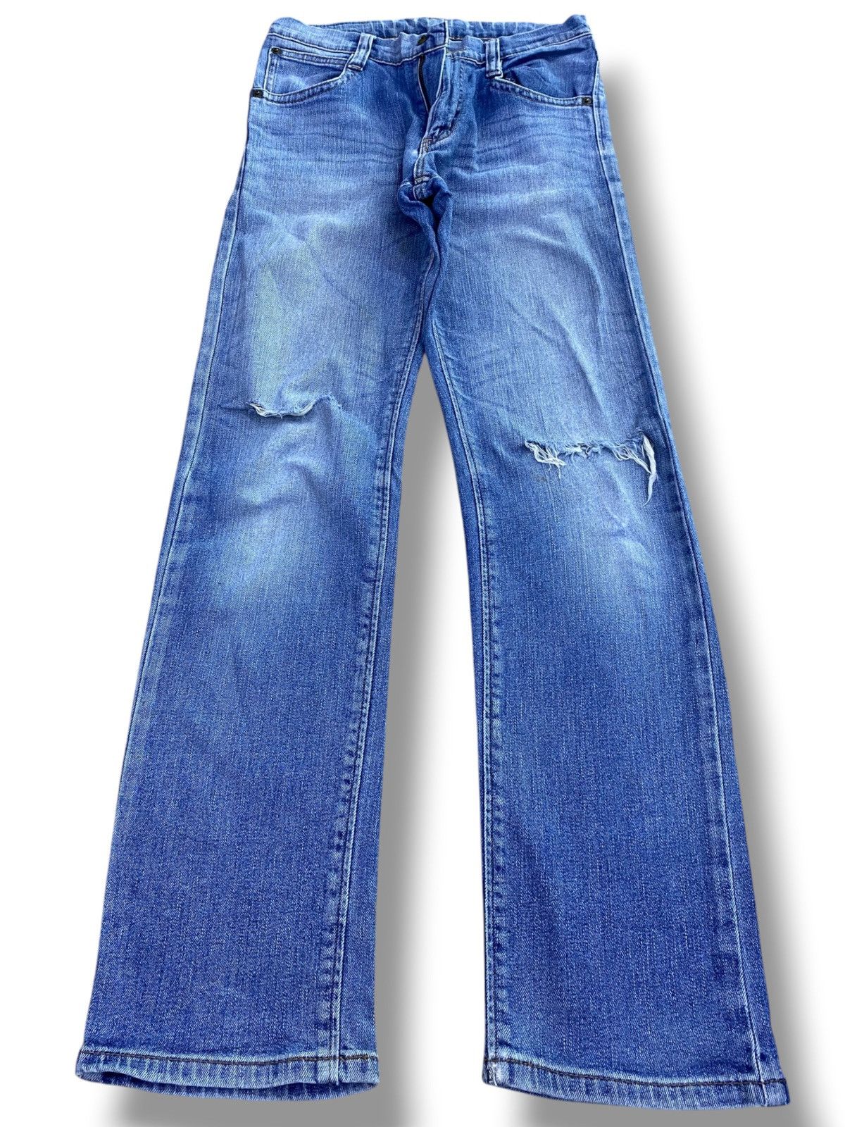 Edwin Vintage Edwin Acid Blue Wash Style Straight Cut Jeans Size US 27 - 1 Thumbnail