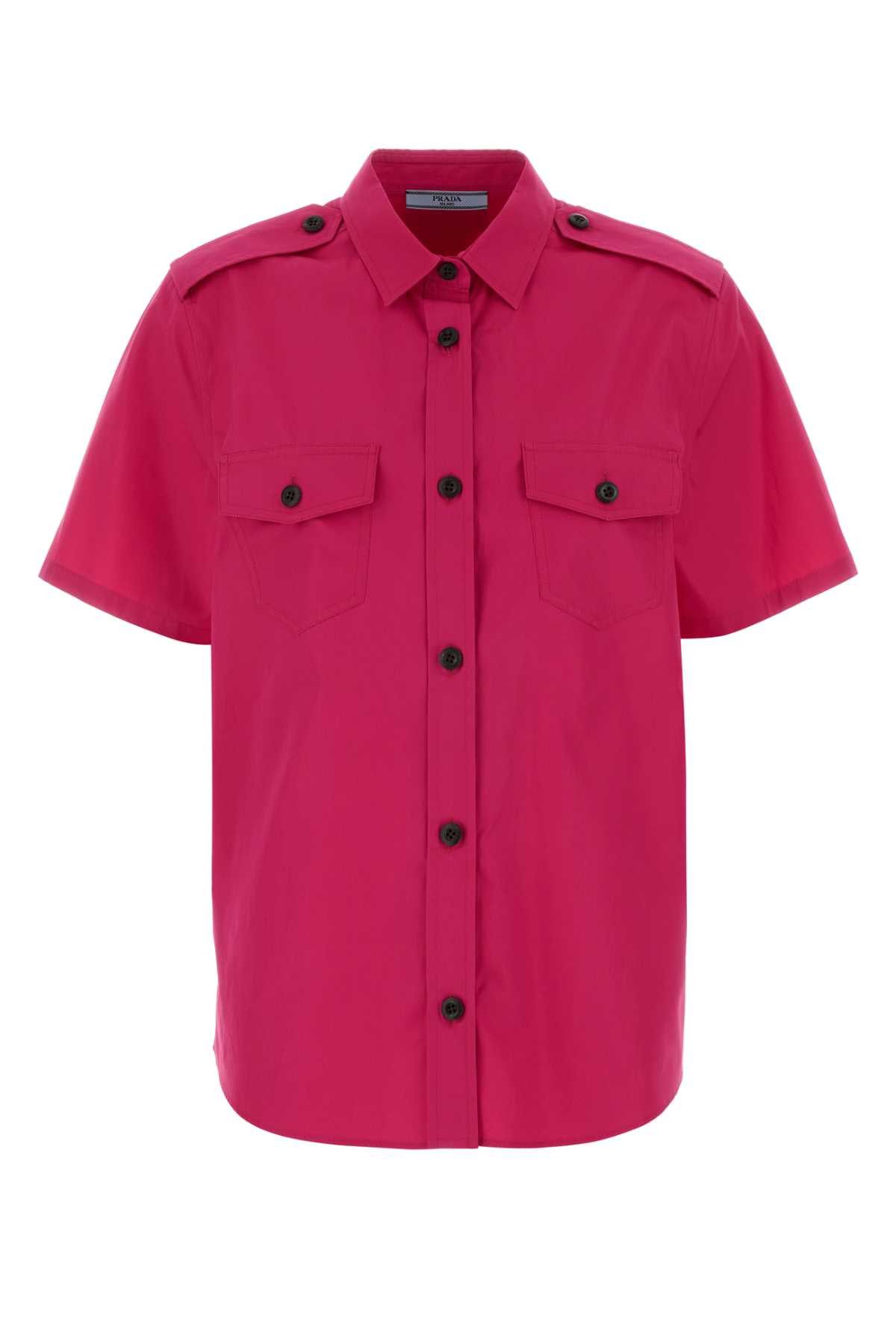 Prada Fuchsia Poplin Shirt Size M / US 6-8 / IT 42-44 - 1 Thumbnail