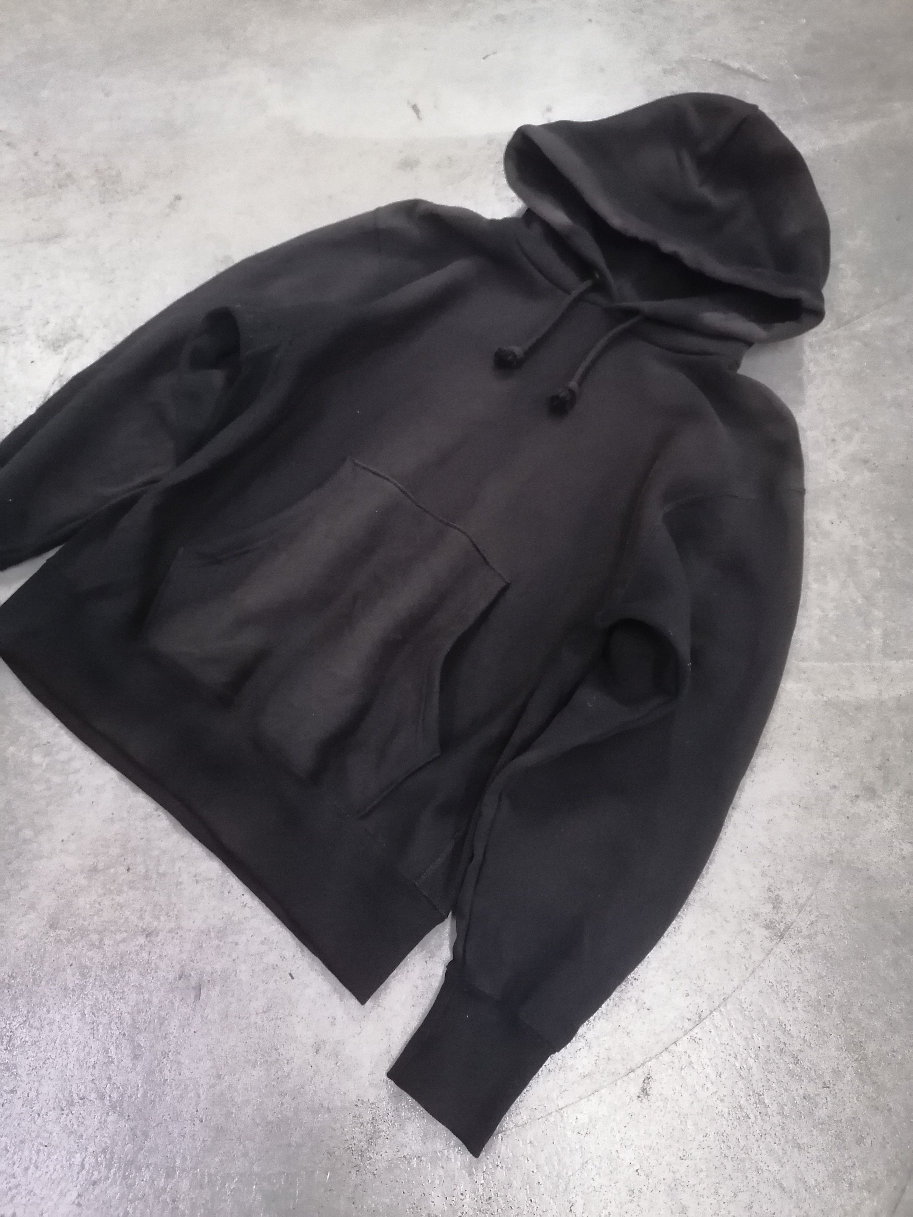 Japanese Brand Trashed Faded Black GU Hoodies Size US M / EU 48-50 / 2 - 2 Thumbnail