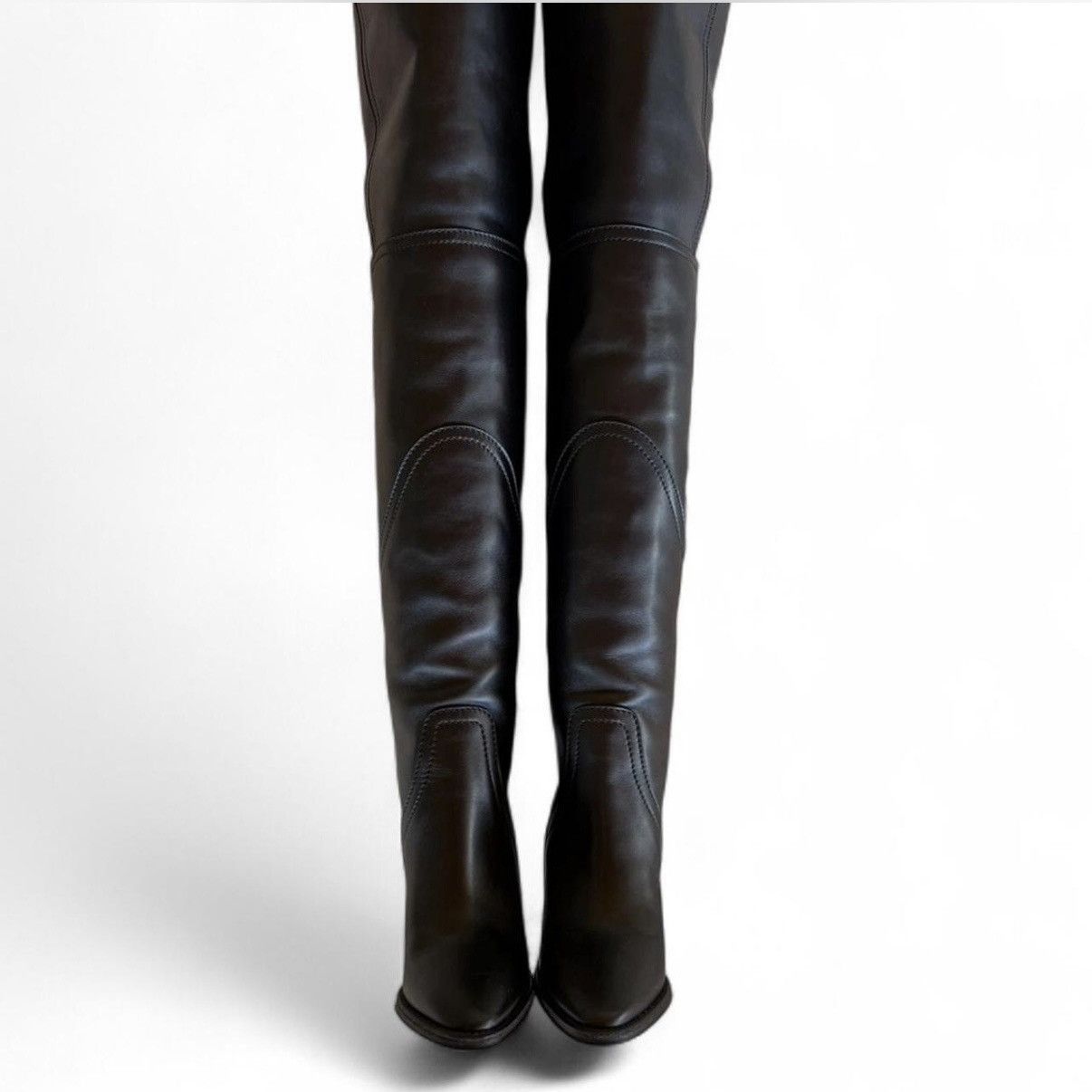 Saint Laurent Paris SAINT LAURENT RARE OVER THE KNEE HIGH LEATHER BOOTS Size US 7 / IT 37 - 1 Thumbnail