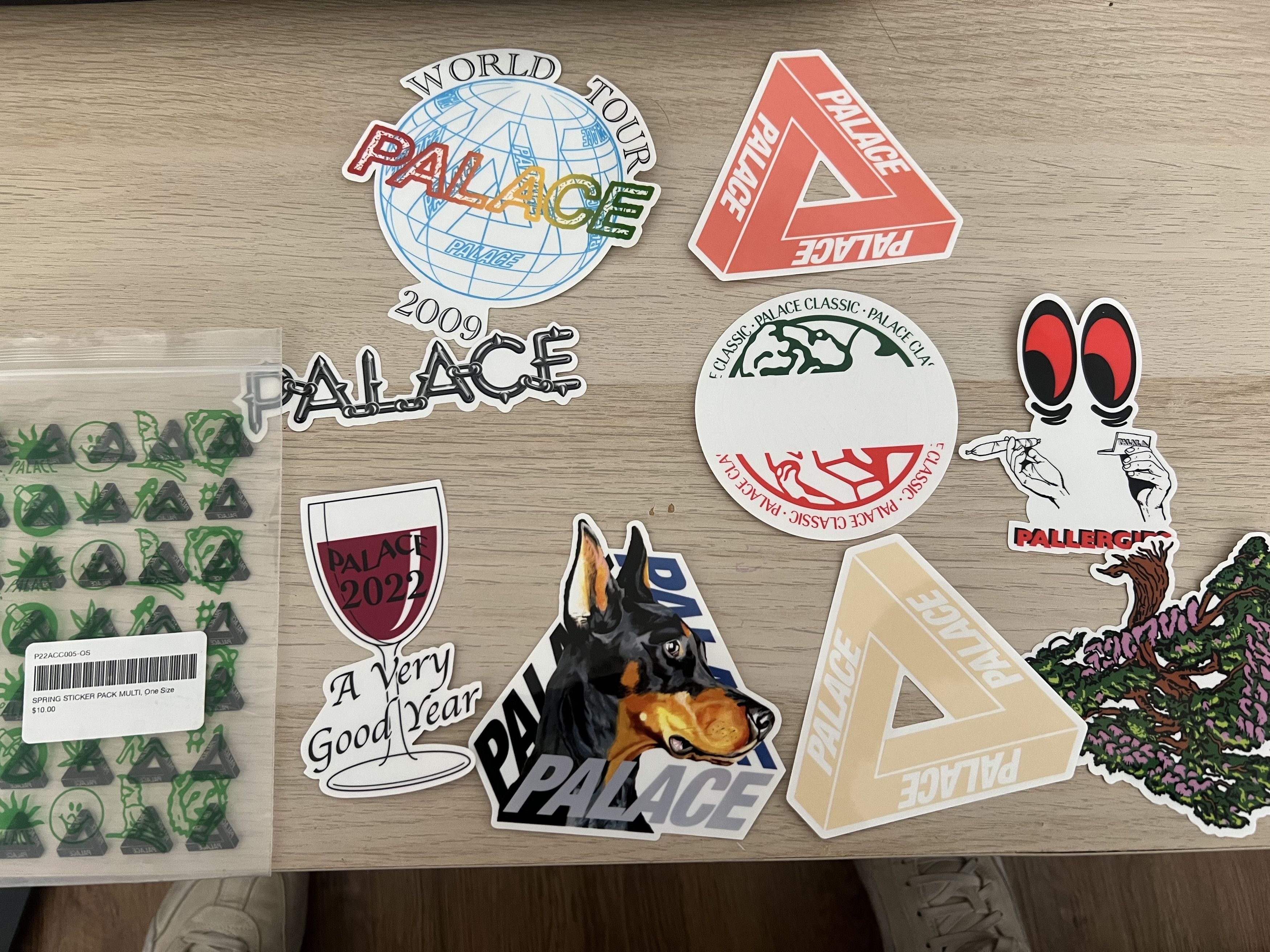 Palace × Streetwear PALACE WINTER 2024 10-STICKER PACK MULTI
