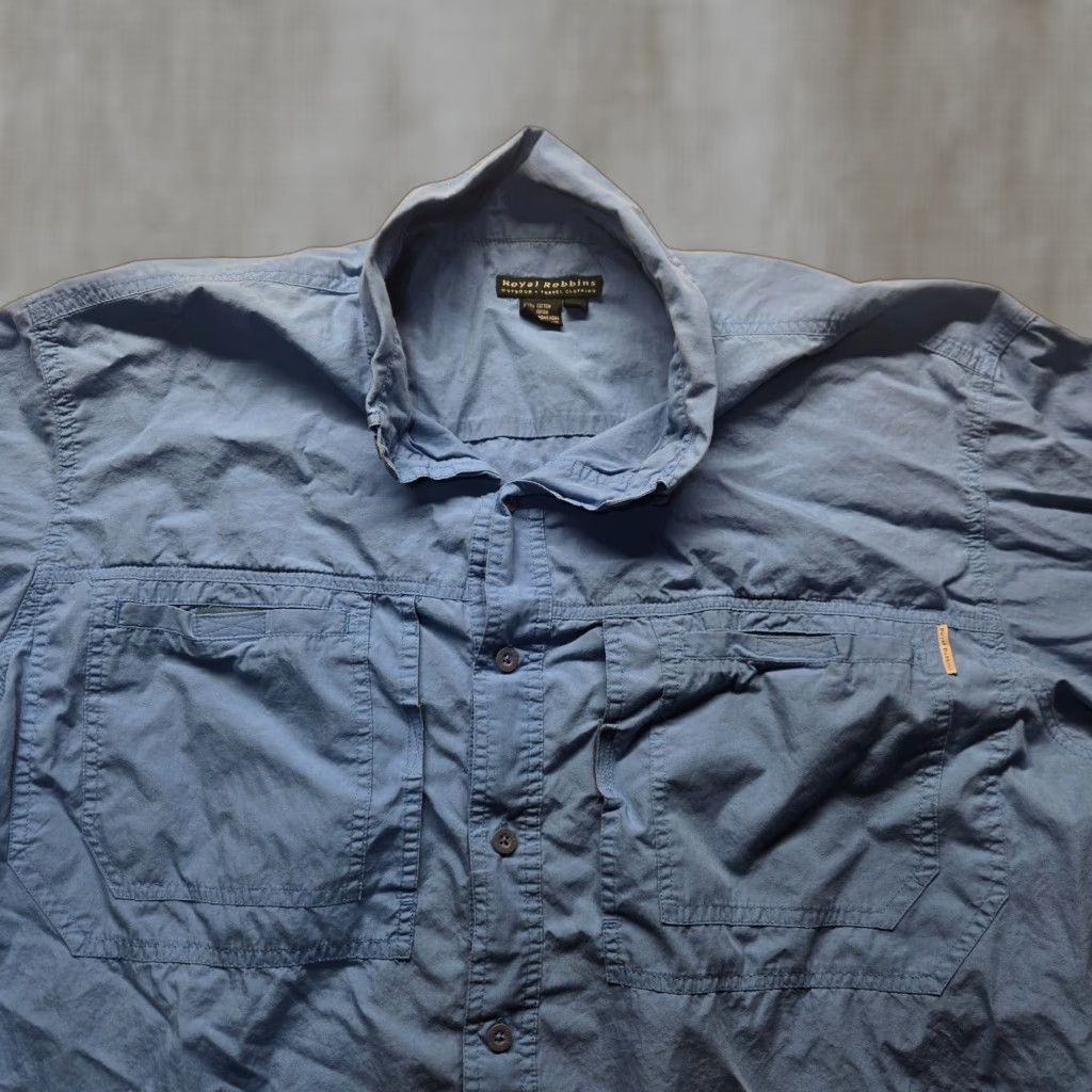 Royal Robbins Royal Robbins Solid Blue Long Sleeve Button Front Shirt XL Men’s Adult Colossal? Size US XL / EU 56 / 4 - 1 Thumbnail