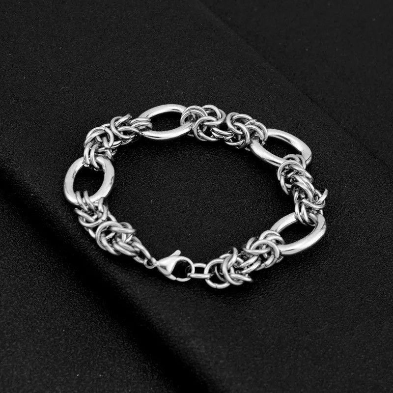 Vintage Retro 19CM Silver Chain Bracelet Size ONE SIZE - 2 Thumbnail