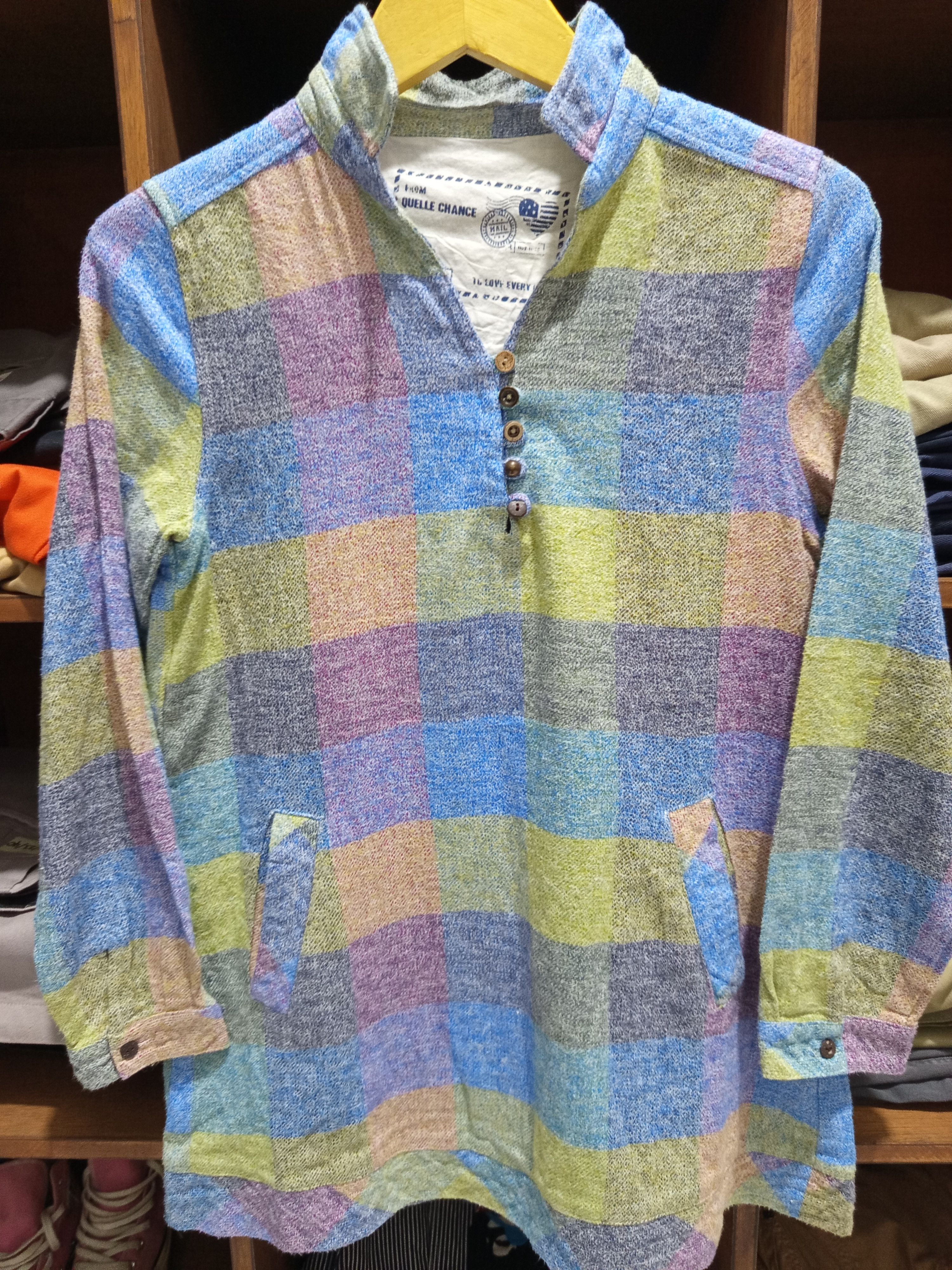 Japanese Brand Vintage Quelle Chance Pastel Plaid Pullover Shirt Size M / US 6-8 / IT 42-44 - 3 Thumbnail