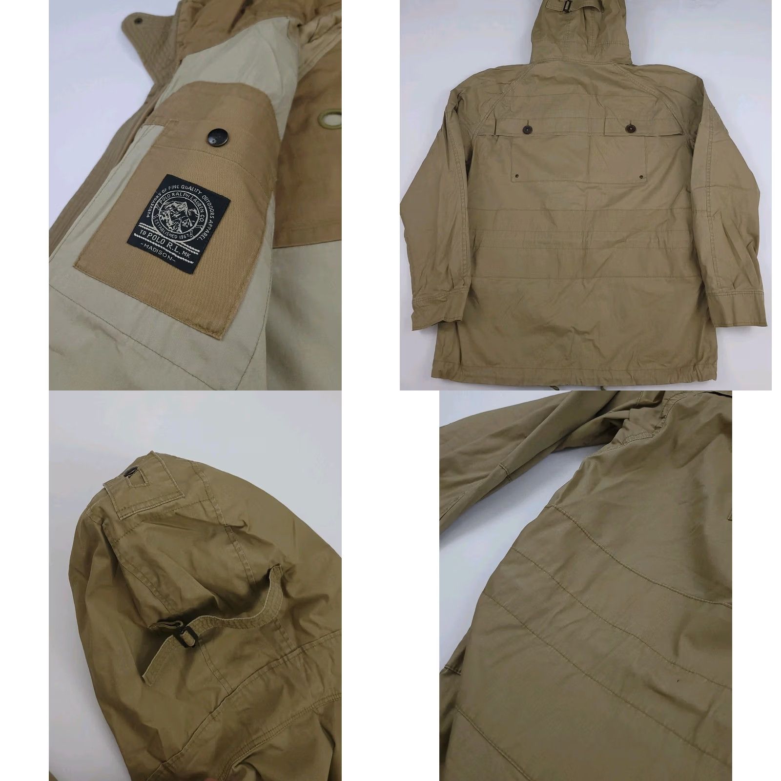 Polo Ralph Lauren Vintage Polo Ralph Lauren Utility Parka Jacket Rare Tan Tech Field Outdoors RL Size US L / EU 52-54 / 3 - 8 Thumbnail