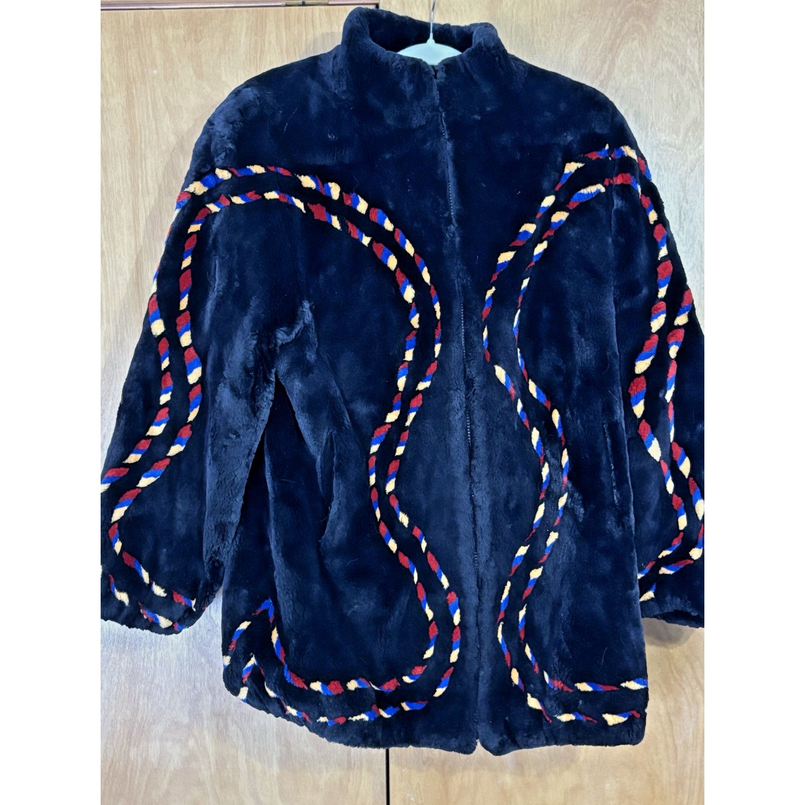 & Other Stories Black Vintage Wolfie Coat Black With Stitching. Size XL / US 12-14 / IT 48-50 - 1 Thumbnail